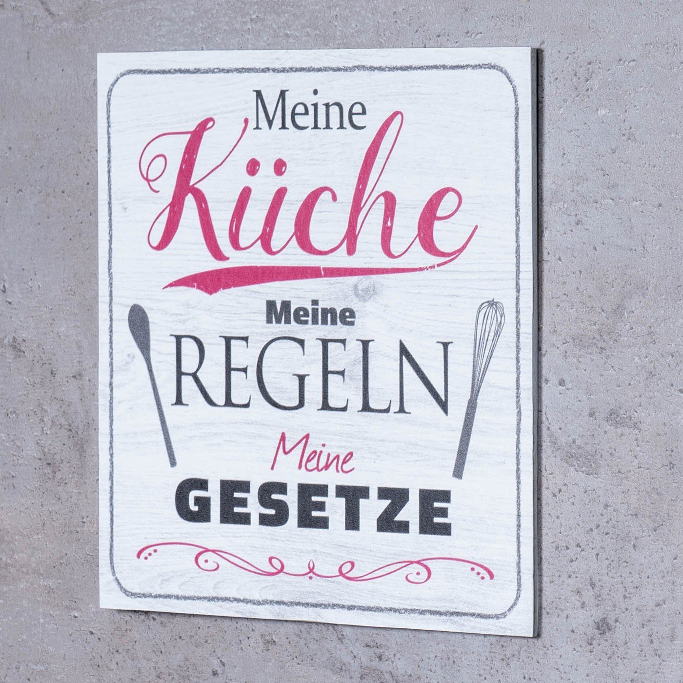 Levandeo® Wandbild, Wandbild 20x20cm Küche Küchenschild günstig online kaufen