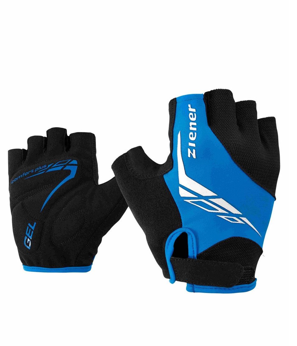 Ziener Fahrradhandschuhe Ceniz (Gel Polsterung, Ausziehhilfe) schwarz/blau- 1 Paar