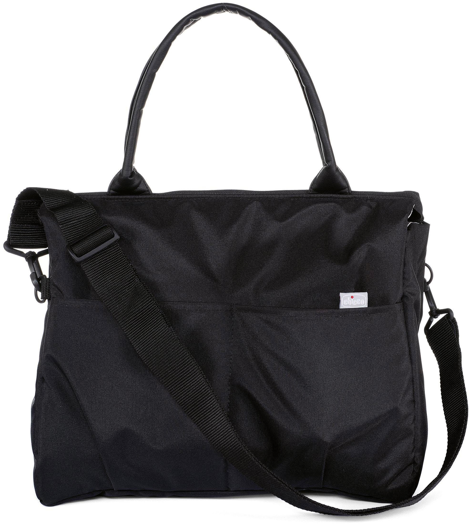 Chicco Wickeltasche Wickelunterlage Black, und Pure mit Bag, Organizer Rucksackfunktion