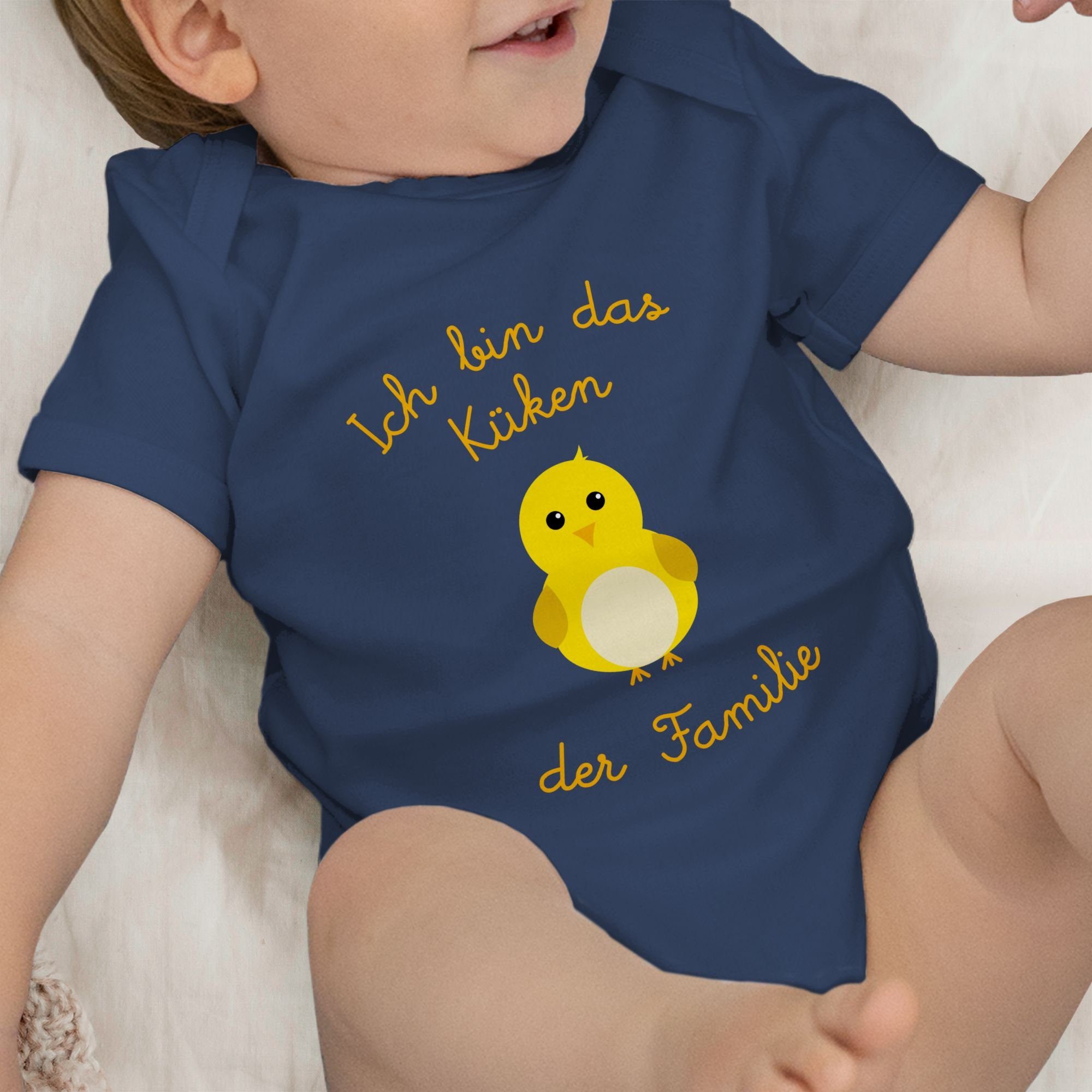 Baby Blau Shirtbody Navy 3 Shirtracer der Sprüche Familie Küken