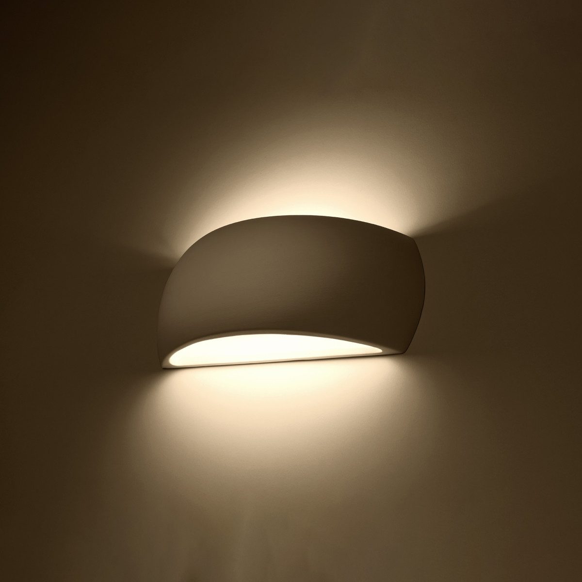 SOLLUX lighting Wandleuchte Wandleuchte Keramik Pontius, Nicht enthalten