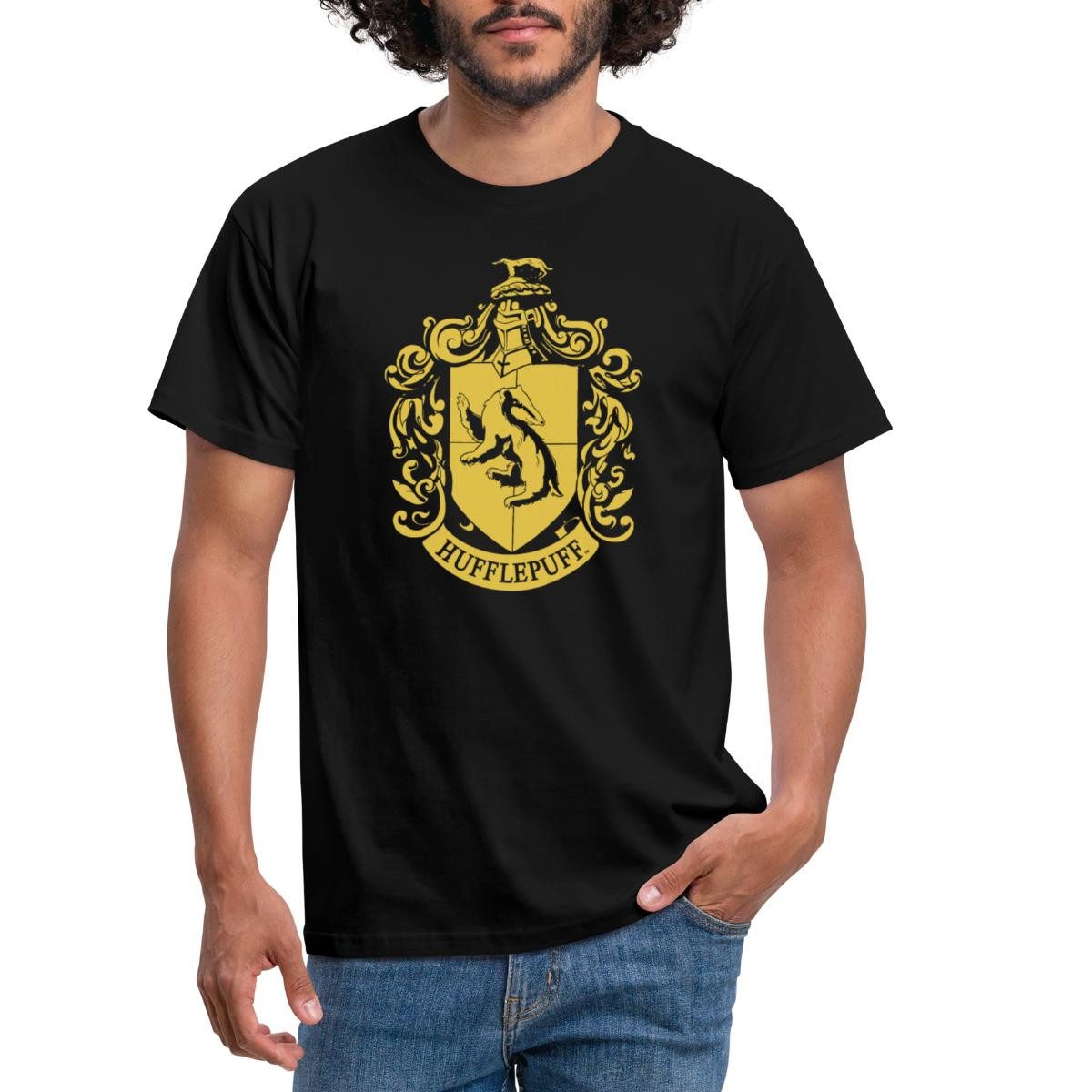 Spreadshirt T-Shirt Harry Potter Hufflepuff Wappen Männer T-Shirt (1-tlg)