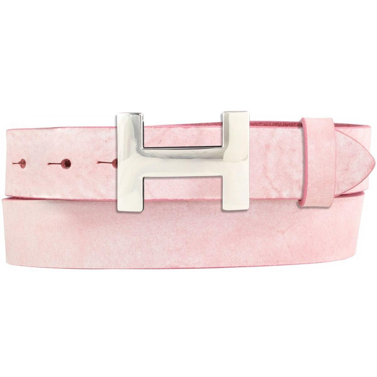 Ledergürtel Damen-Gürtel HERMINE aus weichem Vollrindleder Vintage-Look 3 cm, Led