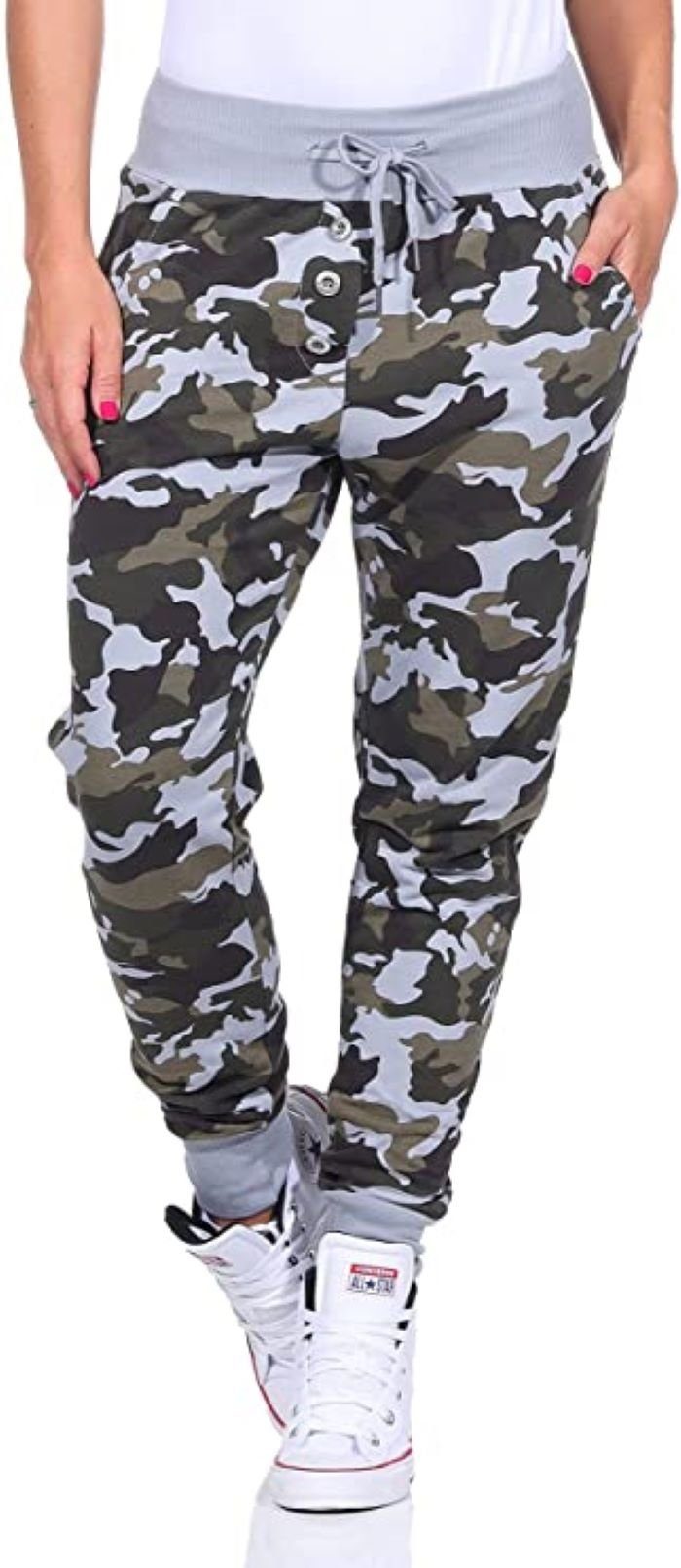 Mississhop Boyfriend-Hose Camouflage Damenhose Militär Hose Jogginghose M.121