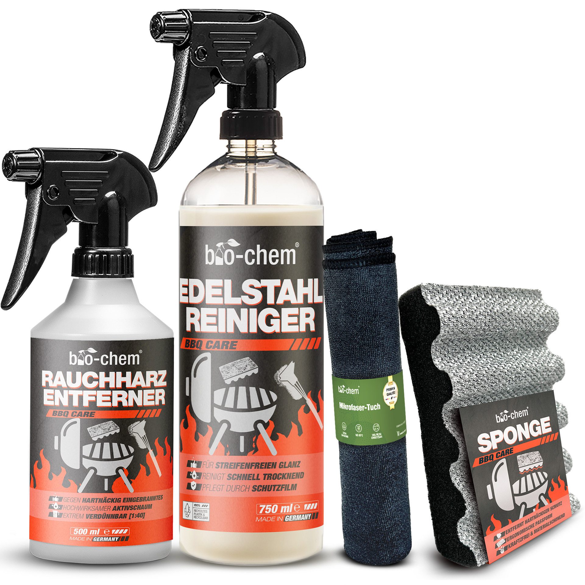 Grillreiniger Set 4-teilig – Profi-Reinigung & Edelstahlreiniger Grillreiniger