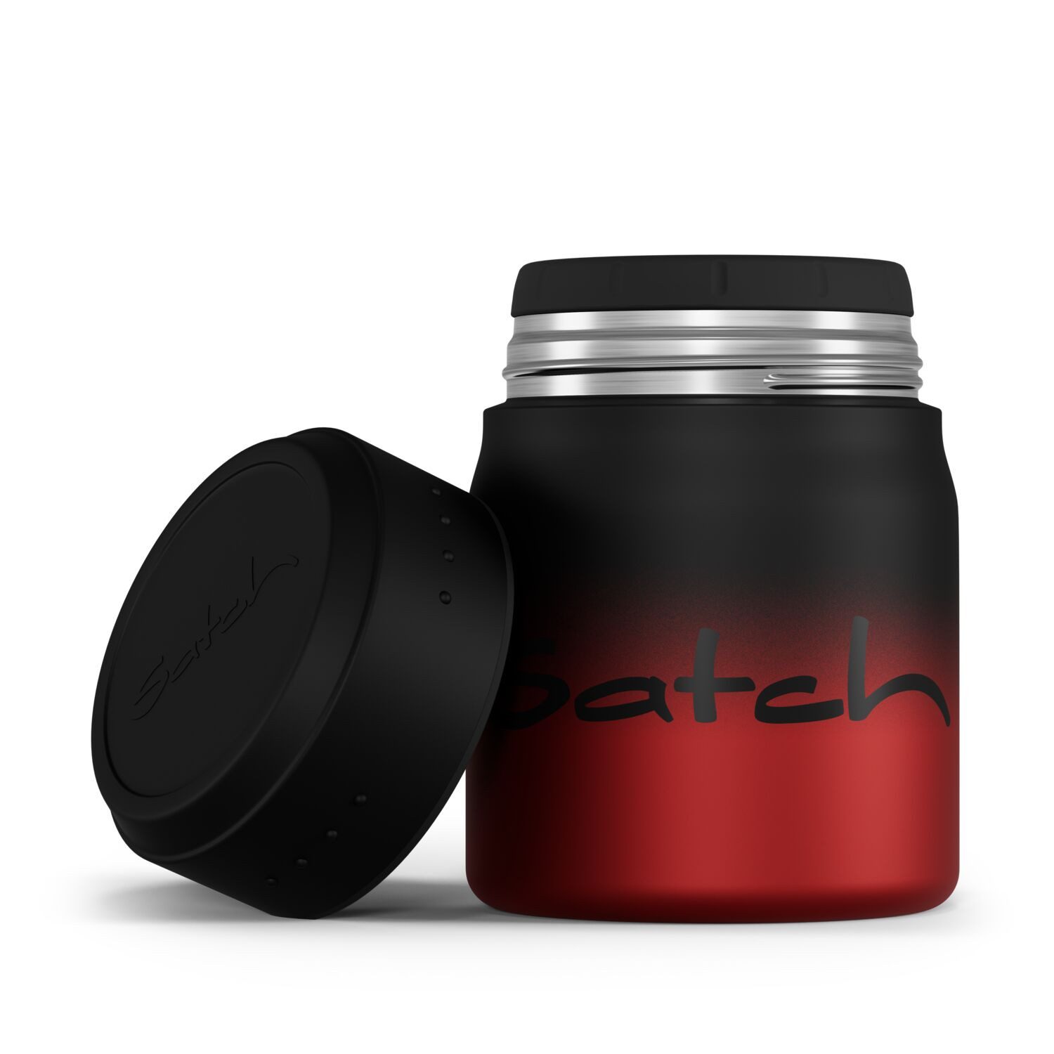 Satch Trinkflasche Thermo Lunchbox Black Graffiti, 500 ml, inkl. Gabel & Löffel, Isolierbehälter, auslaufsicher