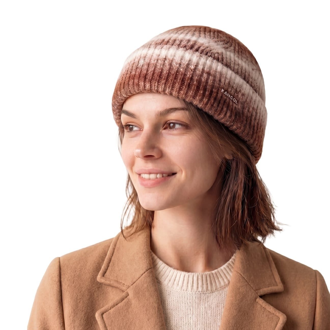 Kangol Schiebermütze (1-St) Strickmütze mit Umschlag