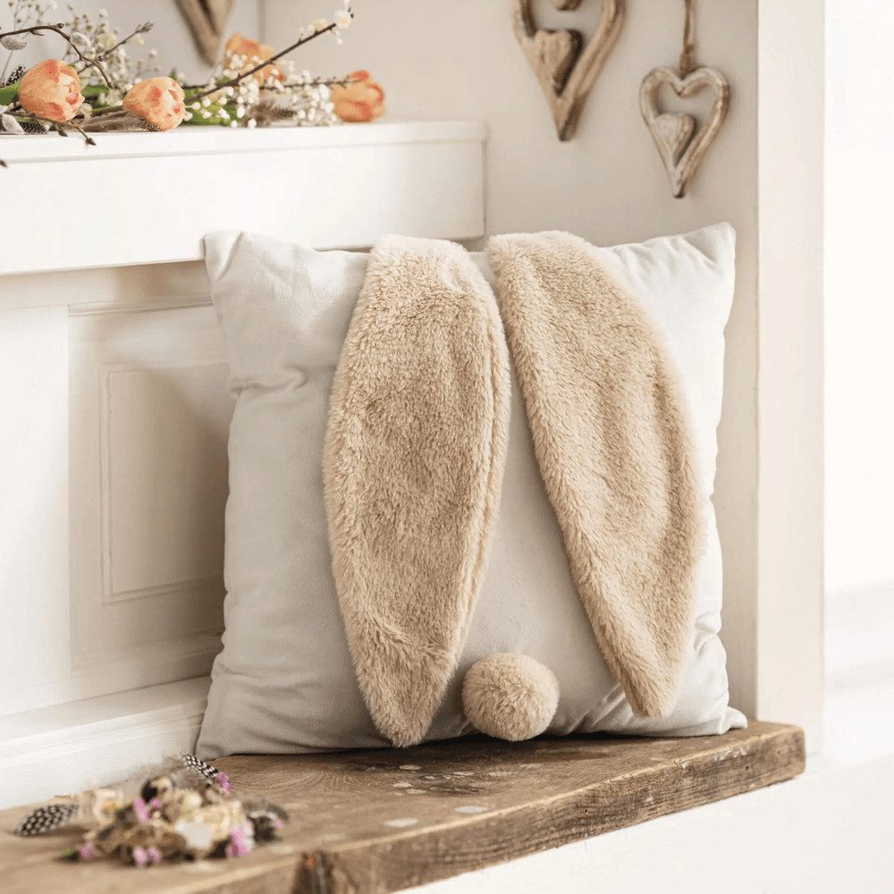 Home-trends24.de Kissenhülle Hase Ohren Osterhase Ostern Kissenbezug Couch günstig online kaufen
