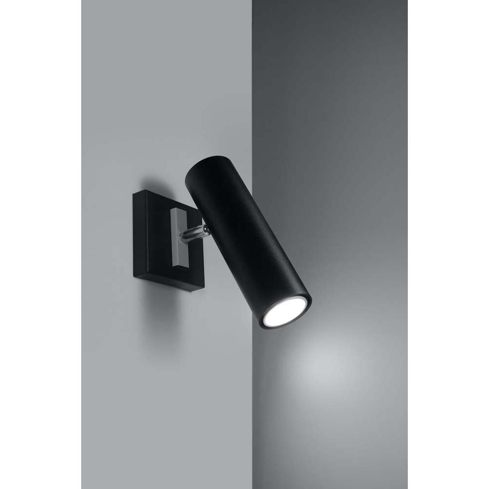 etc-shop Wandleuchte, Leuchtmittel nicht inklusive, Wandleuchte Wandlampe Schwarz Verstellbarer Spot Wohnzimmer Küche