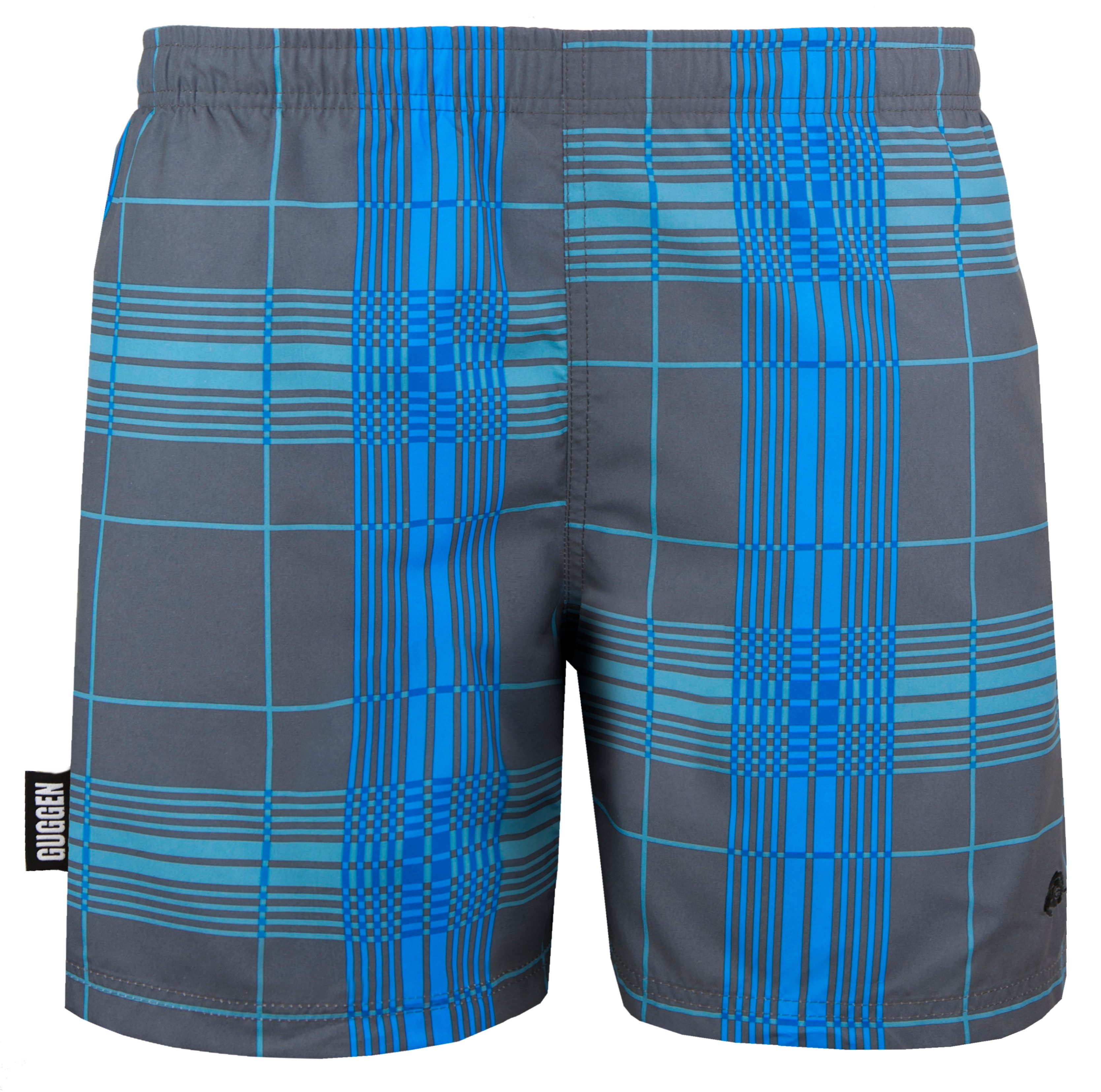 Badehose Badehose Herren Beachshorts Boardshorts kariertes blau grau