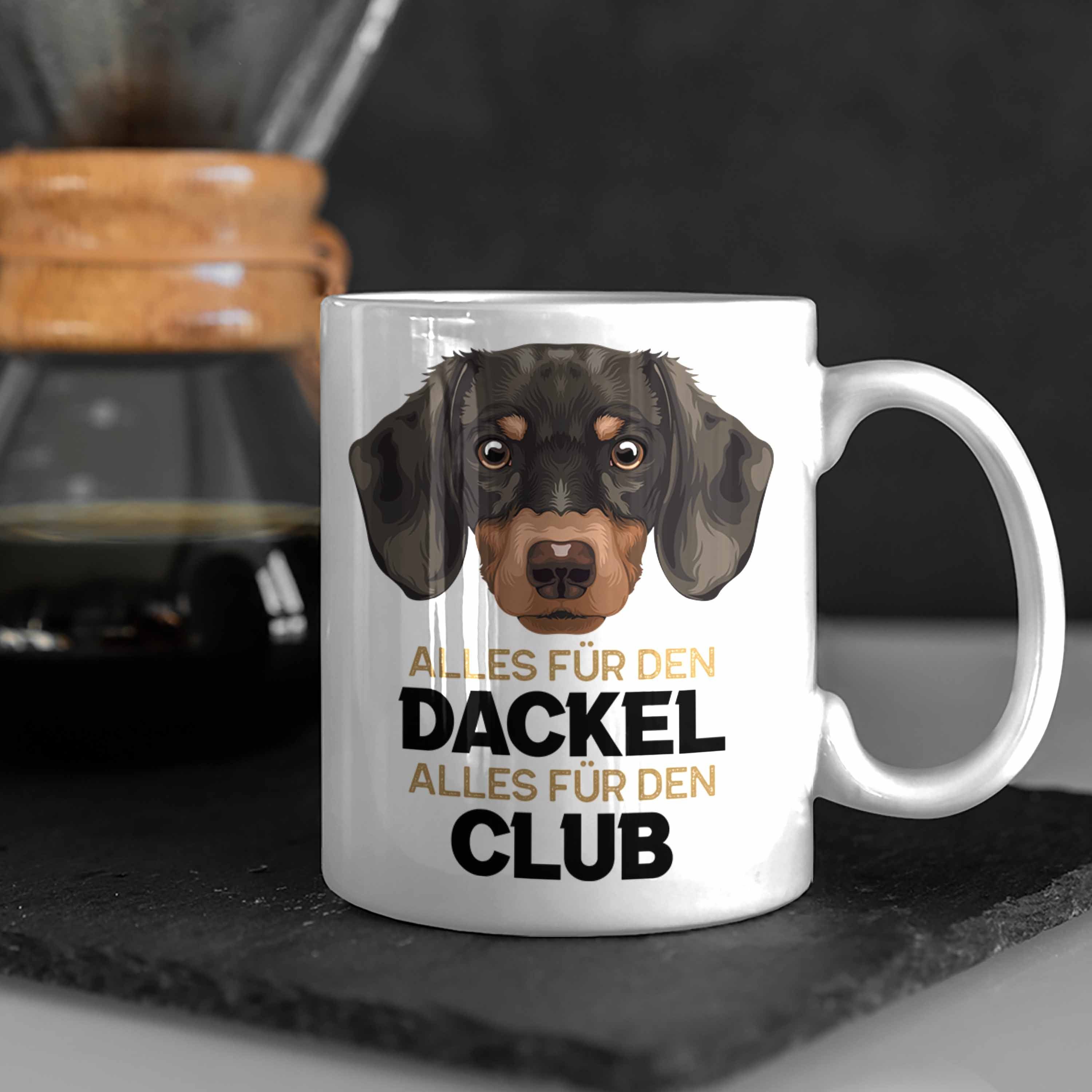 Mom Dackel-Besiterin Tasse Frauchen für Dackel Grafik Trendation Geschenk Weiss Geschen Tasse