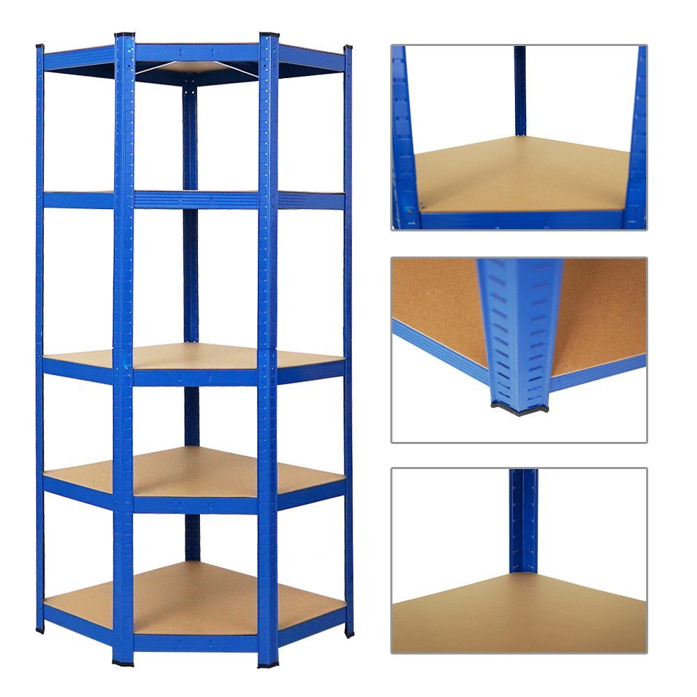 PROREGAL® Eckregal MegaDeal 1x Eckregal + 2x Schwerlastregal Ragnar, Verschiedene Farben, Stabiles Lagerregal Eckregal mit 175kg Fachlast Steckmontage – Bild 4 von 5