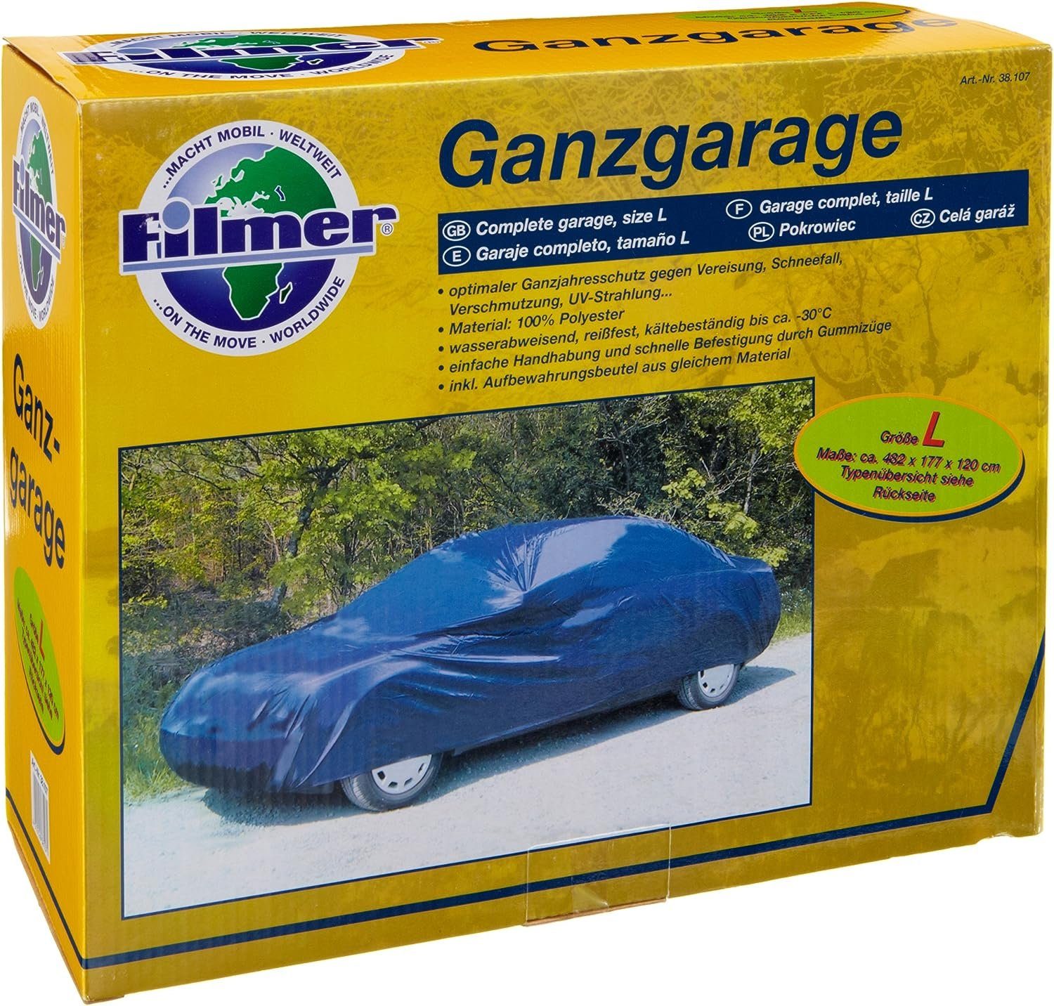 Filmer Autoplane Filmer Autoabdeckung Ganzgarage Autogarage Wintergarage Gr. L 38107 (1-St)