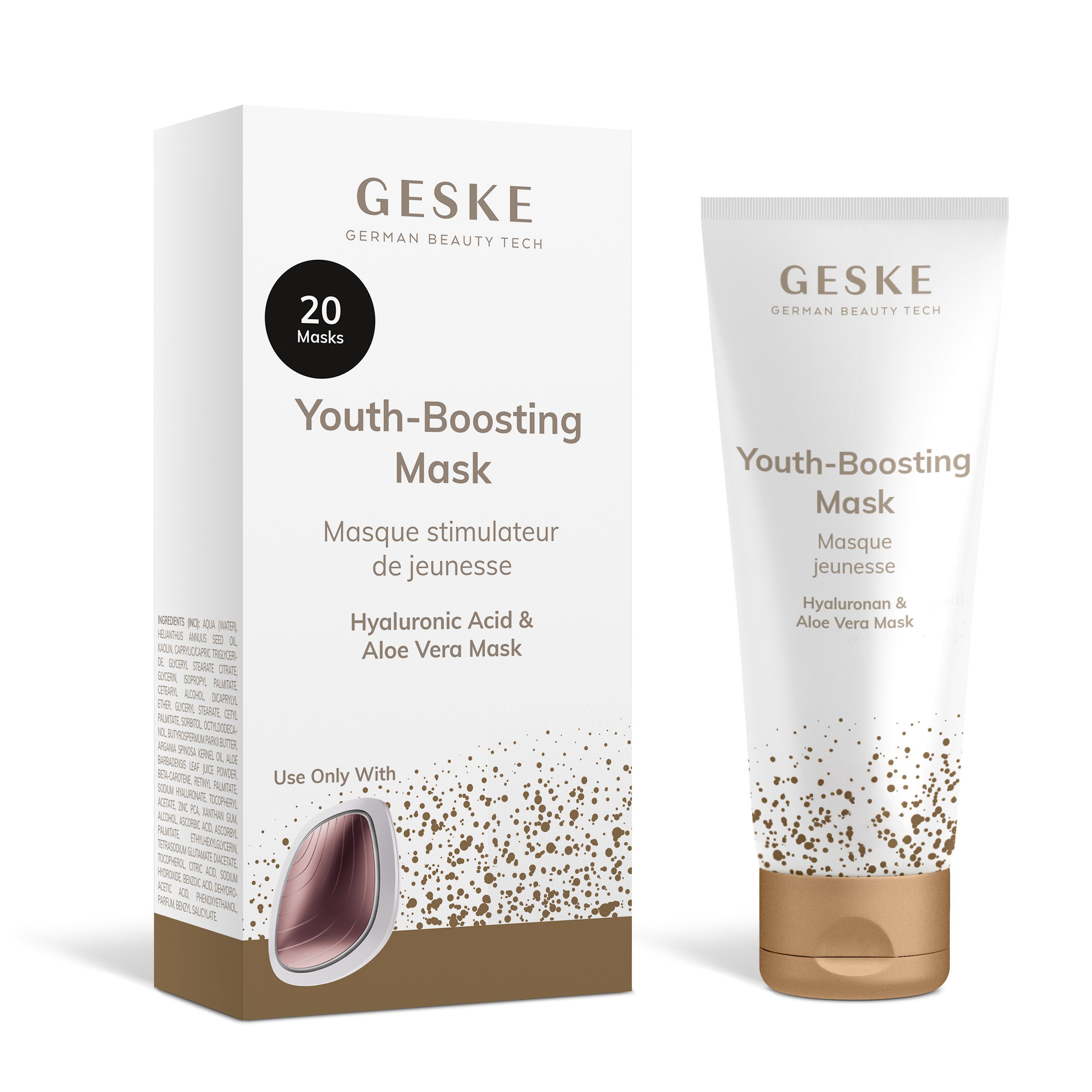 GESKE German Beauty Tech Gesichtsöl Youth-boosting Mask, 20-tlg.