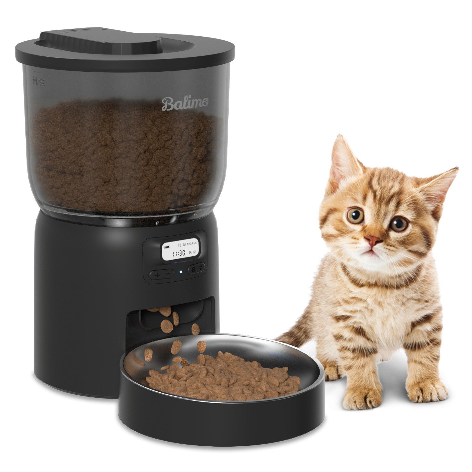 Futterautomat 3L Automatischer Futterautomat Futterspender für Katze & Hund Feeder