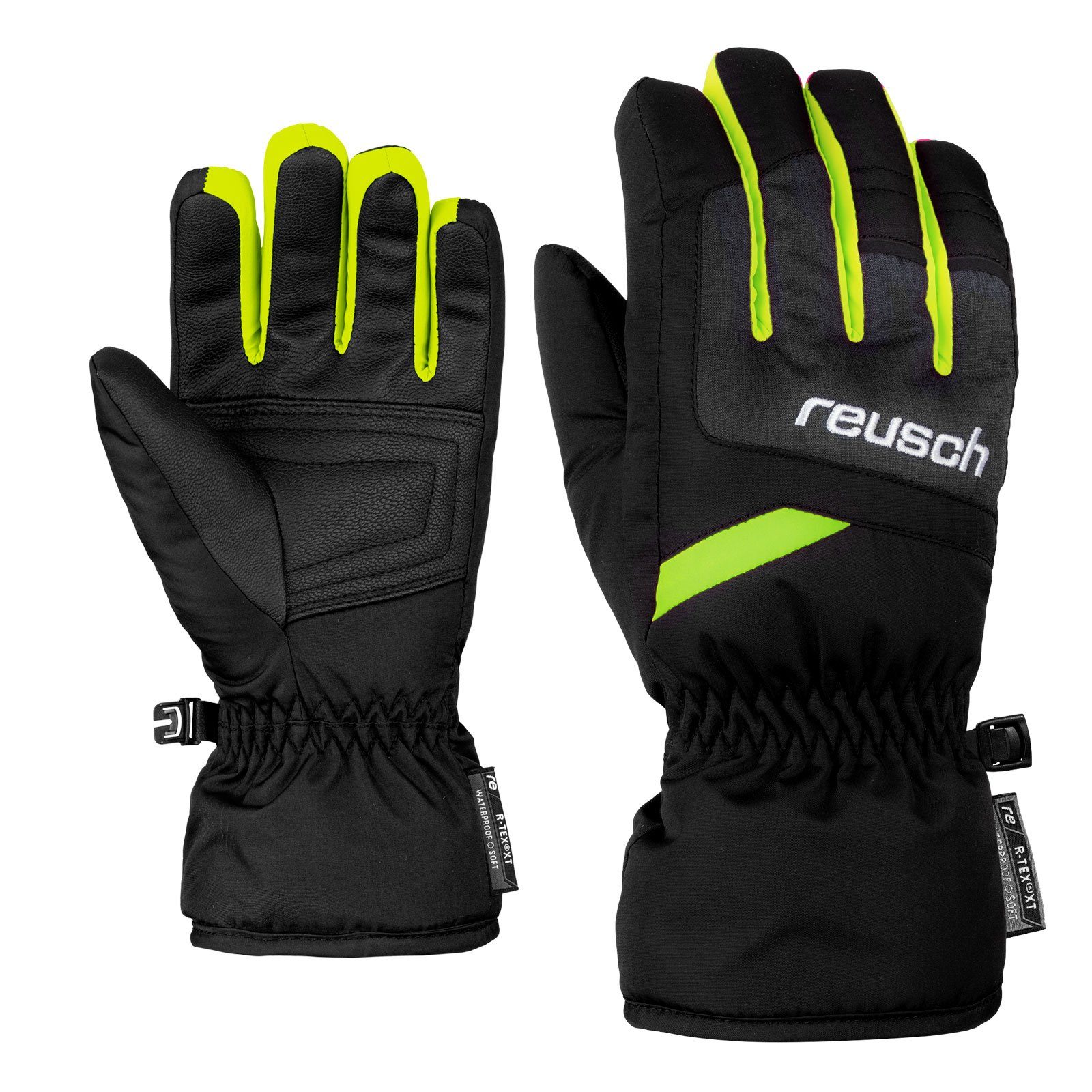 7686 black / black melange / safety yellow