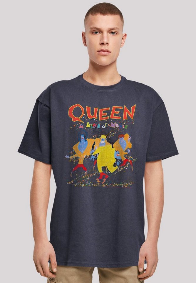 F4NT4STIC T-Shirt Queen Rock Band A Kind Of Magic Premium Qualität, Weite  Passform und überschnittene Schultern