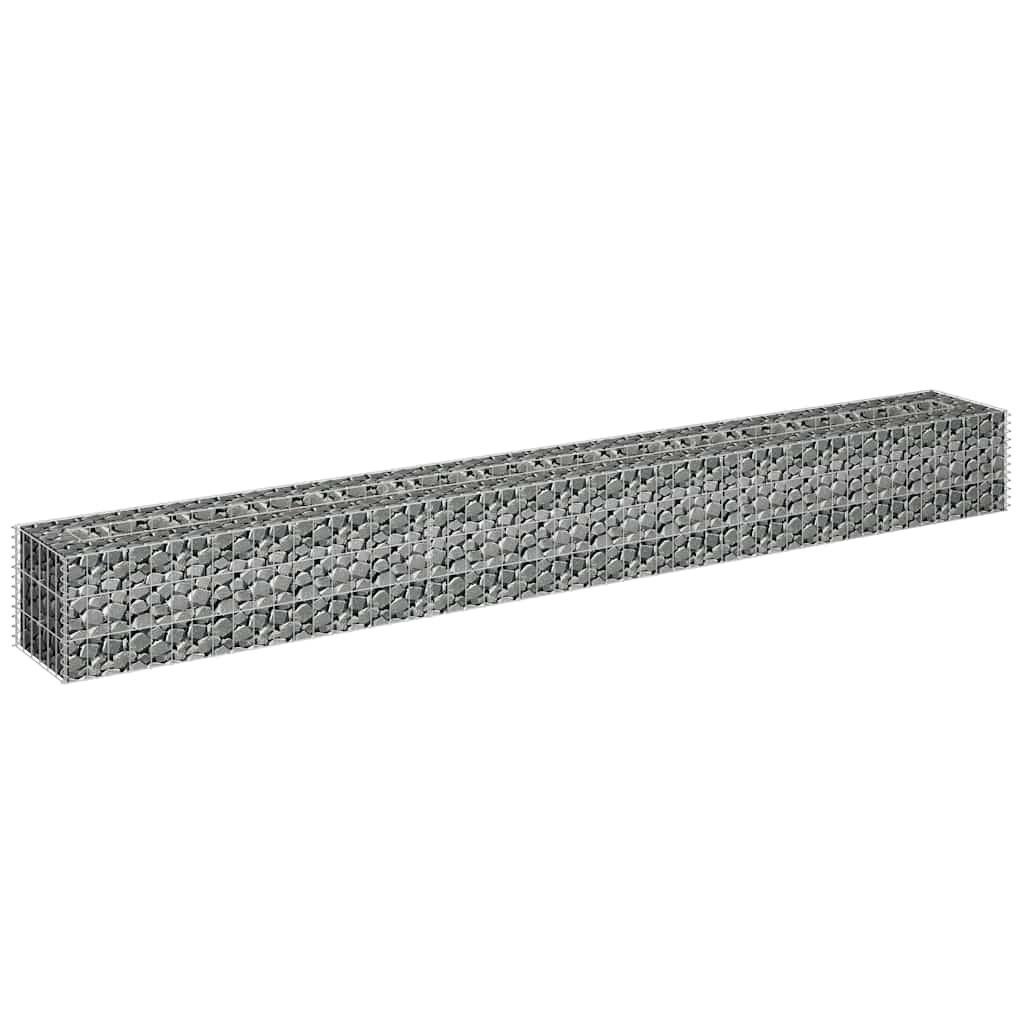vidaXL Hochbeet Gabionen-Hochbeet Verzinkter Stahl 270 x 30 x 30 cm (1 St)