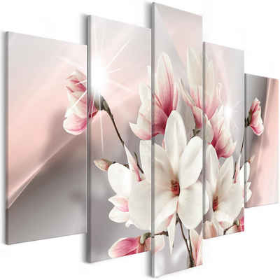 Artgeist Wandbild Magnolia in Bloom (5 Parts) Wide