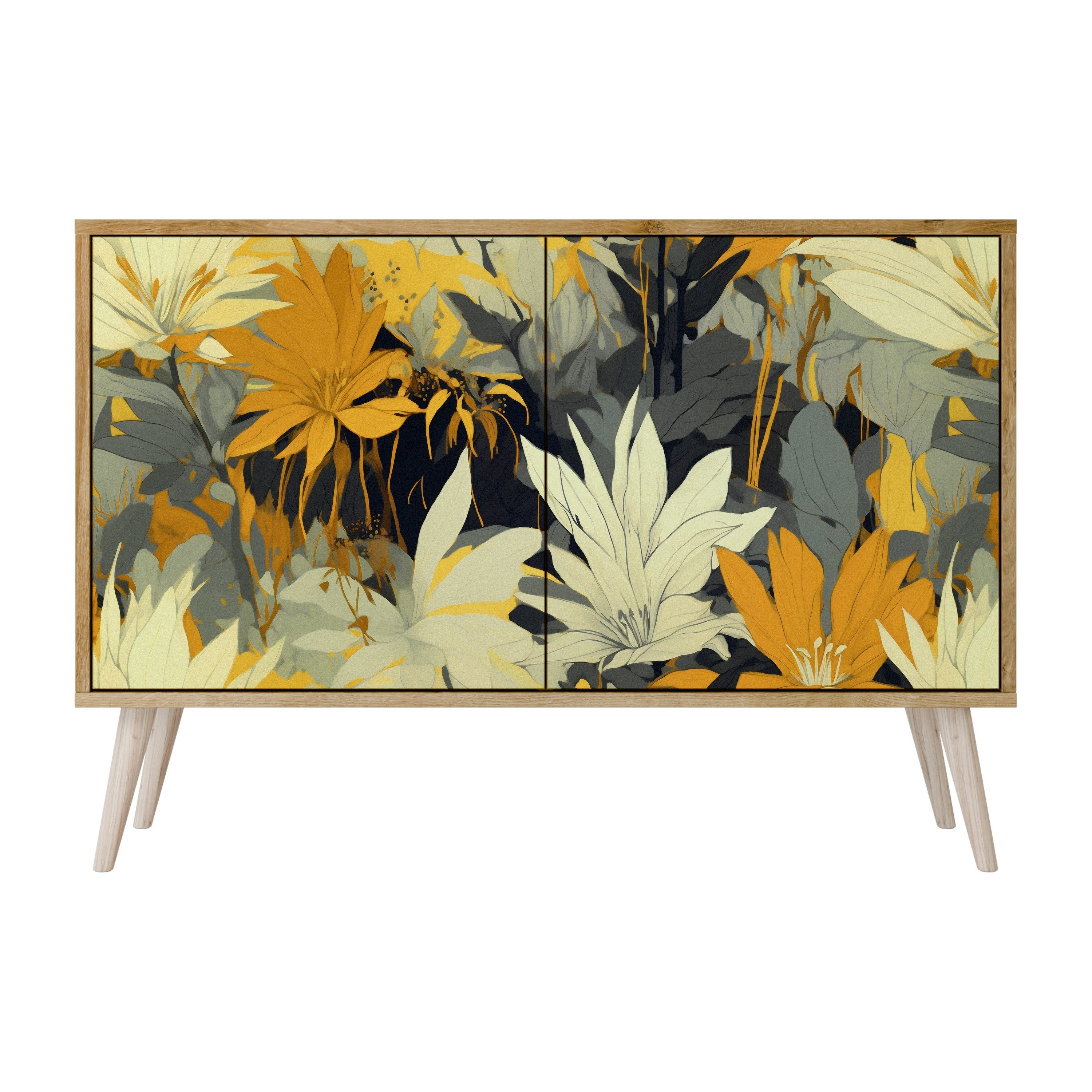 SPACEREBELS Kommode Sideboard Komodenschrank Möbel für Wohnzimmer Flur Esszimmer, mit 2 Türen oder mit 3 Türen