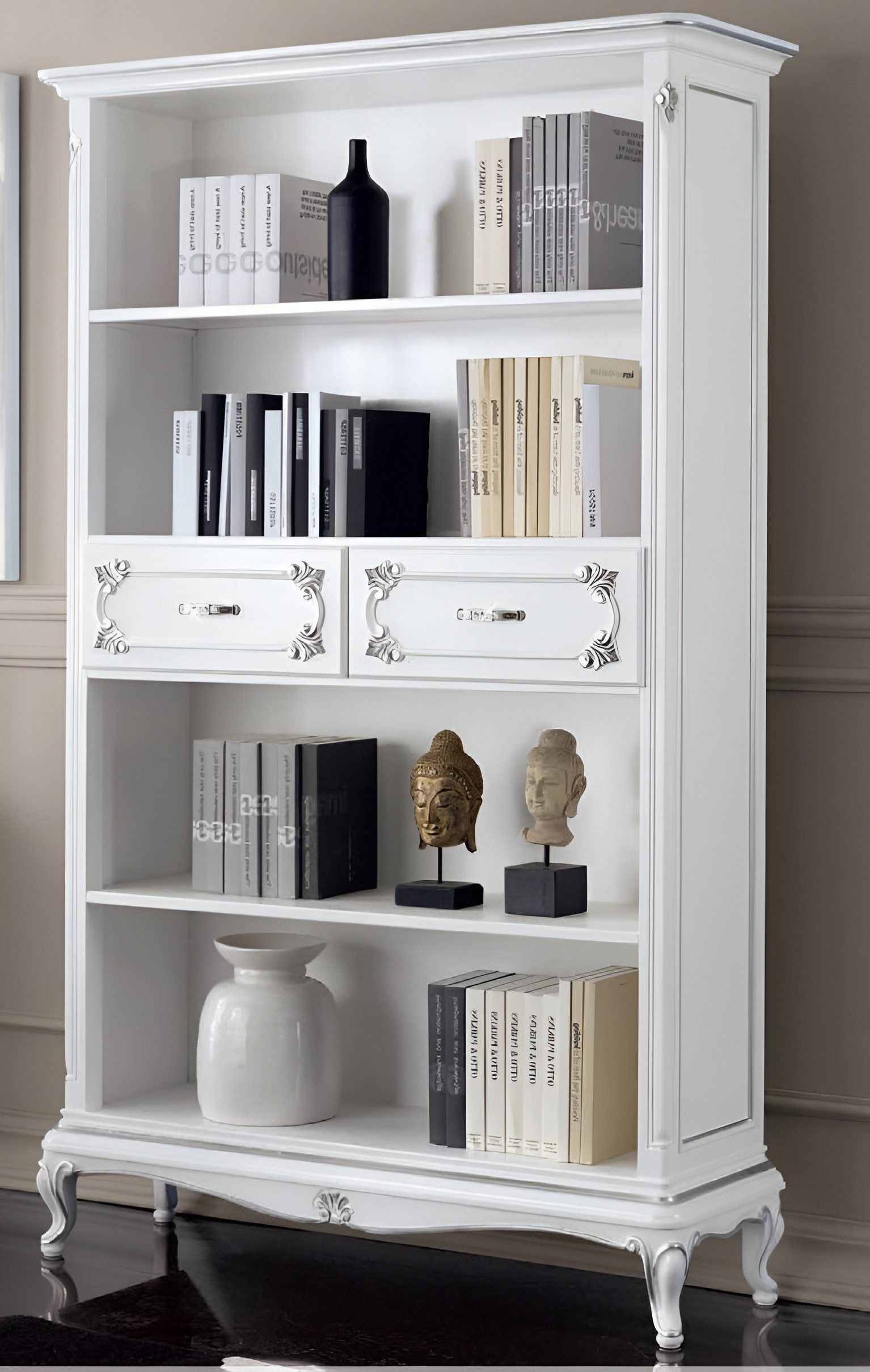 Xlmoebel Bücherregal Klassische Vitrine aus Holz