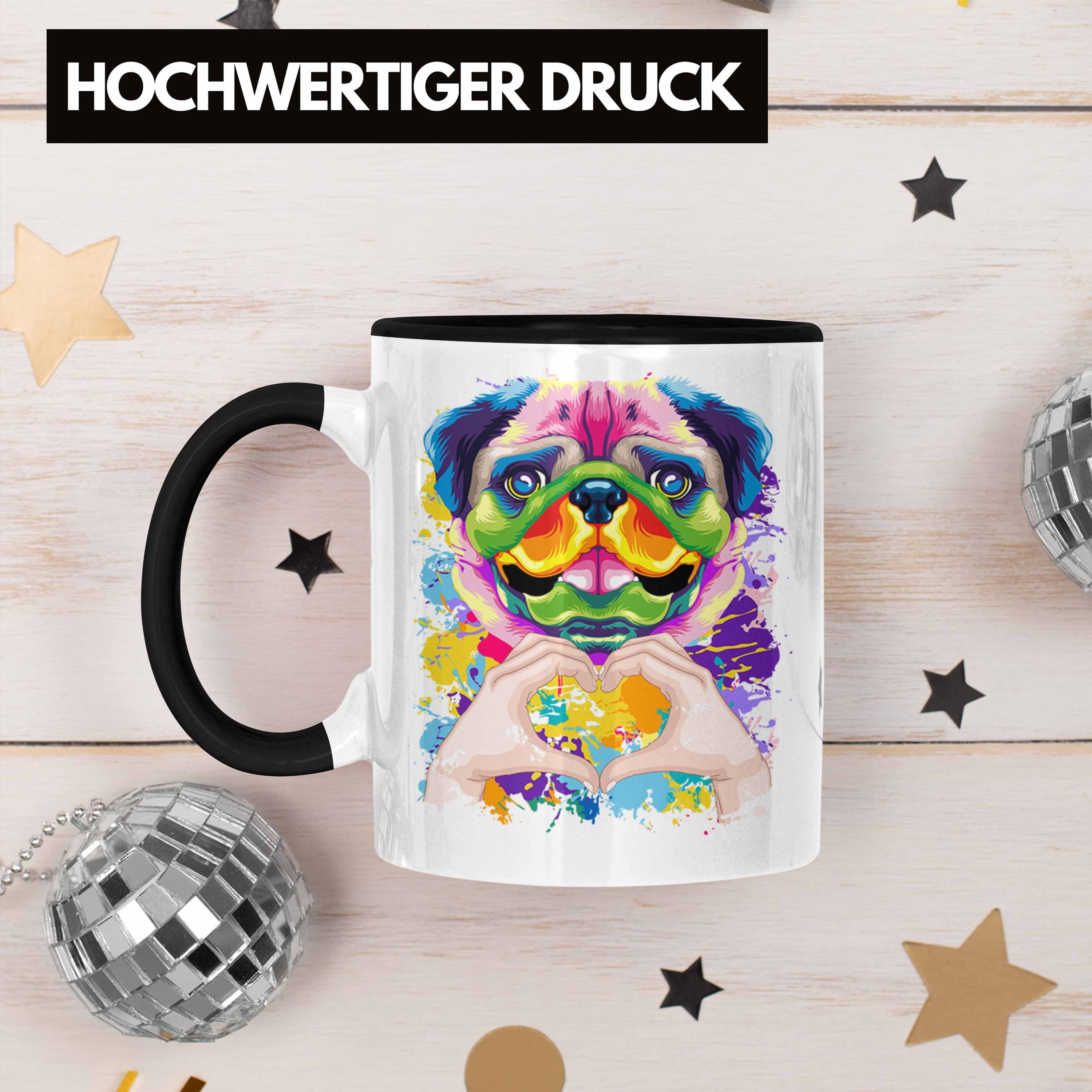 Schwarz Tasse Geschenk Geschenkidee Farbe Spruch Besitzer Trendation M Love Lustiger Tasse Mops