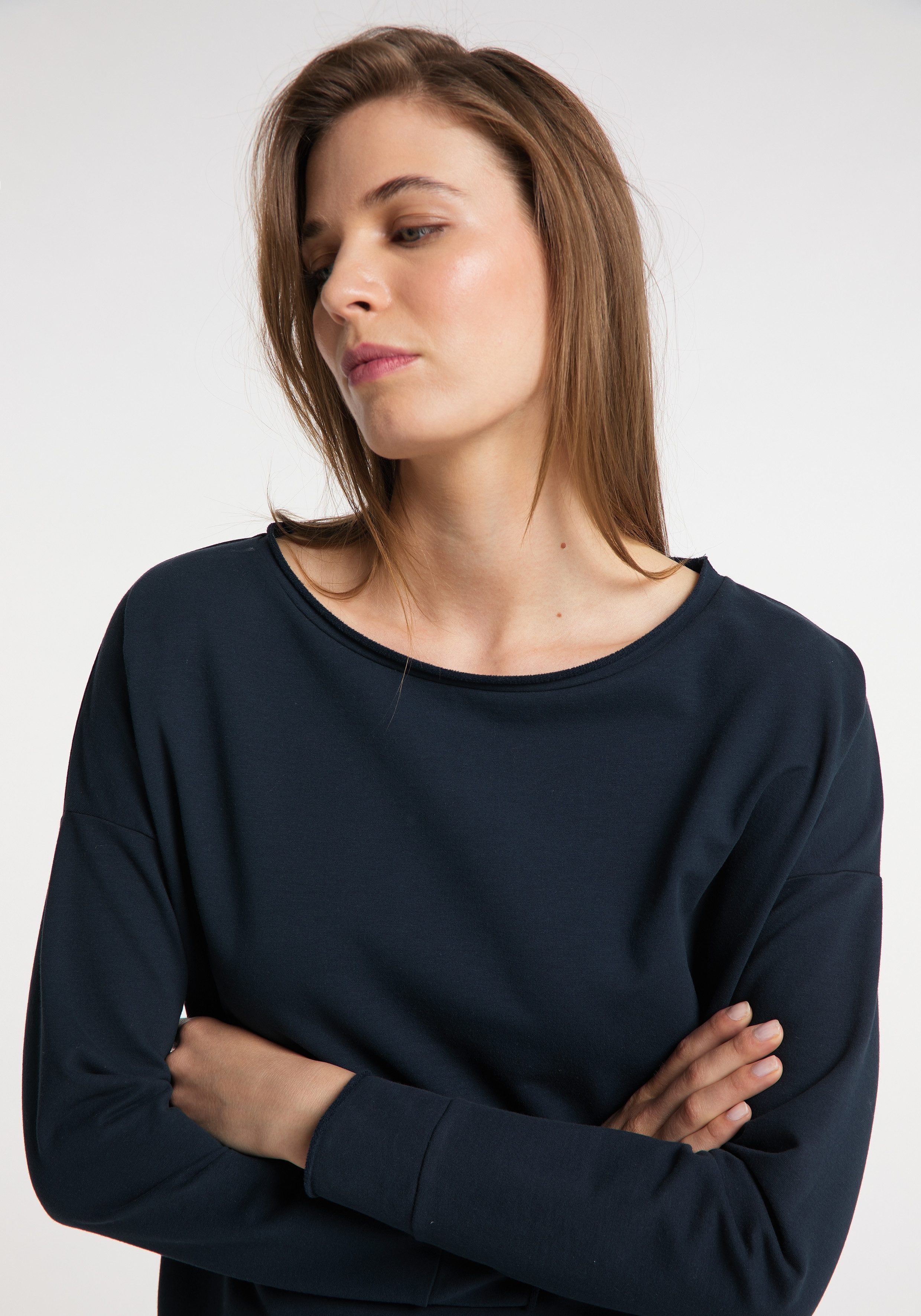 Elbsand Sweatshirt Riane Rundhalsausschnitt, leicht kastige Schnittform