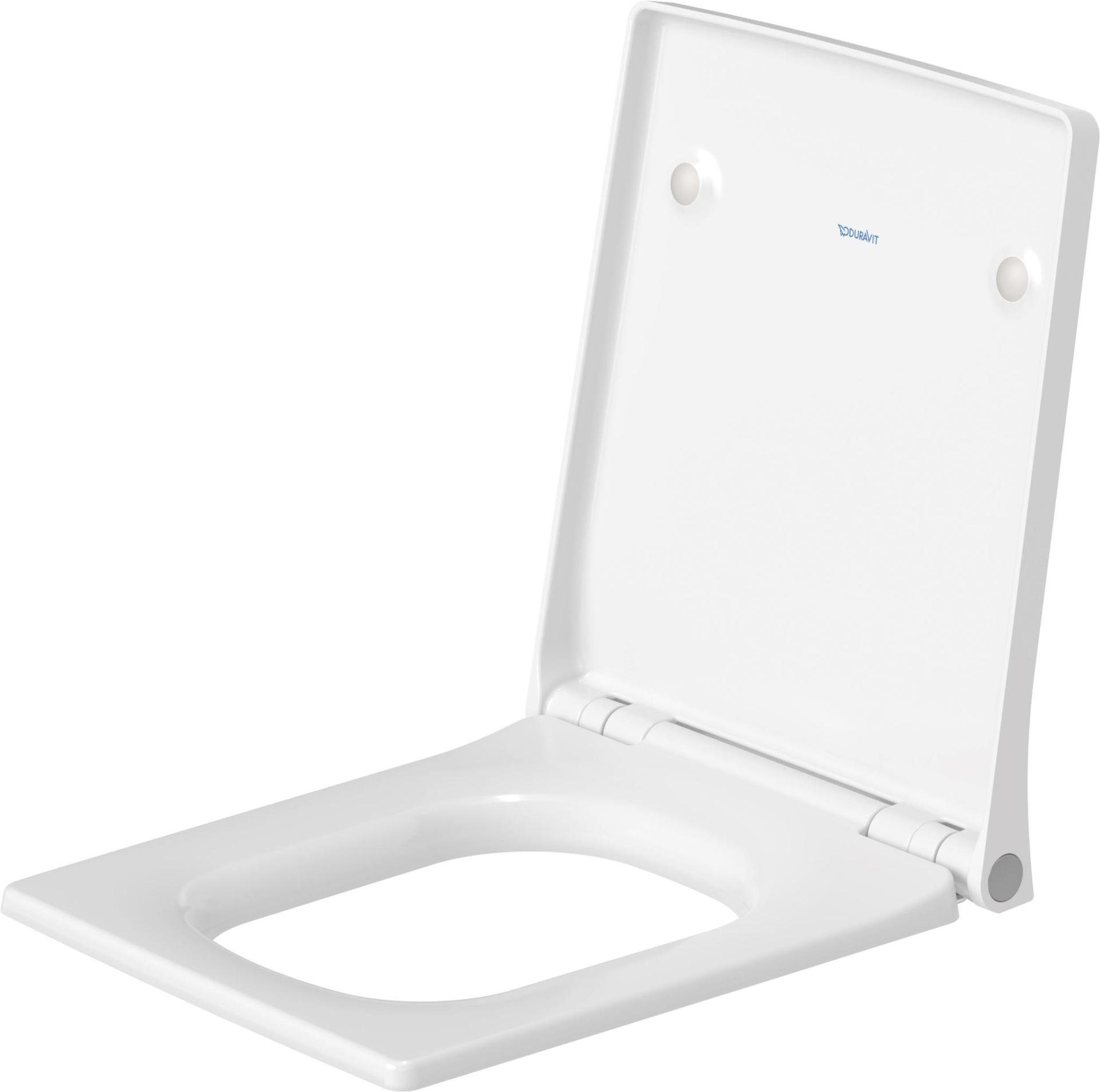 Duravit WC-Sitz DURAVIT Viu WC-Sitz Viu Toilettensitz Absenkautomatik 371x430x44mm, Mit Absenkautomatik