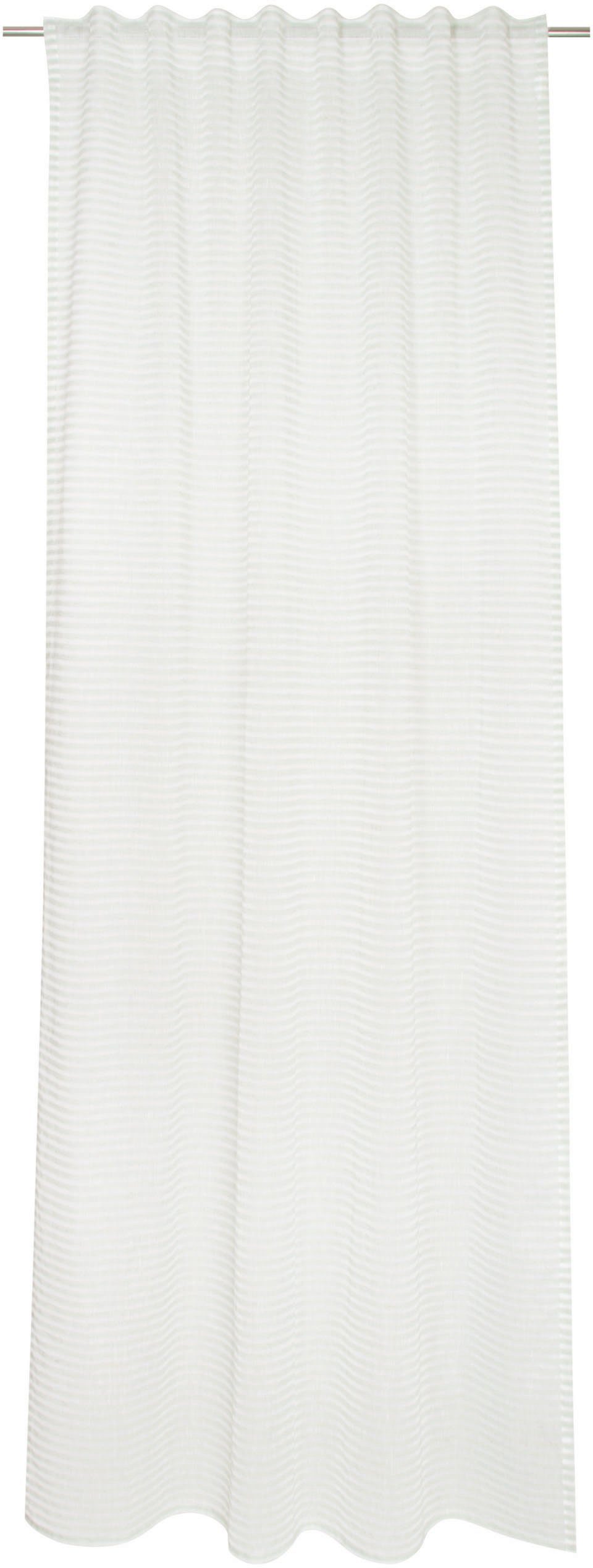 Vorhang Natural Stripe, TOM TAILOR HOME, verdeckte Schlaufen (1 St), transparent, transparent mint