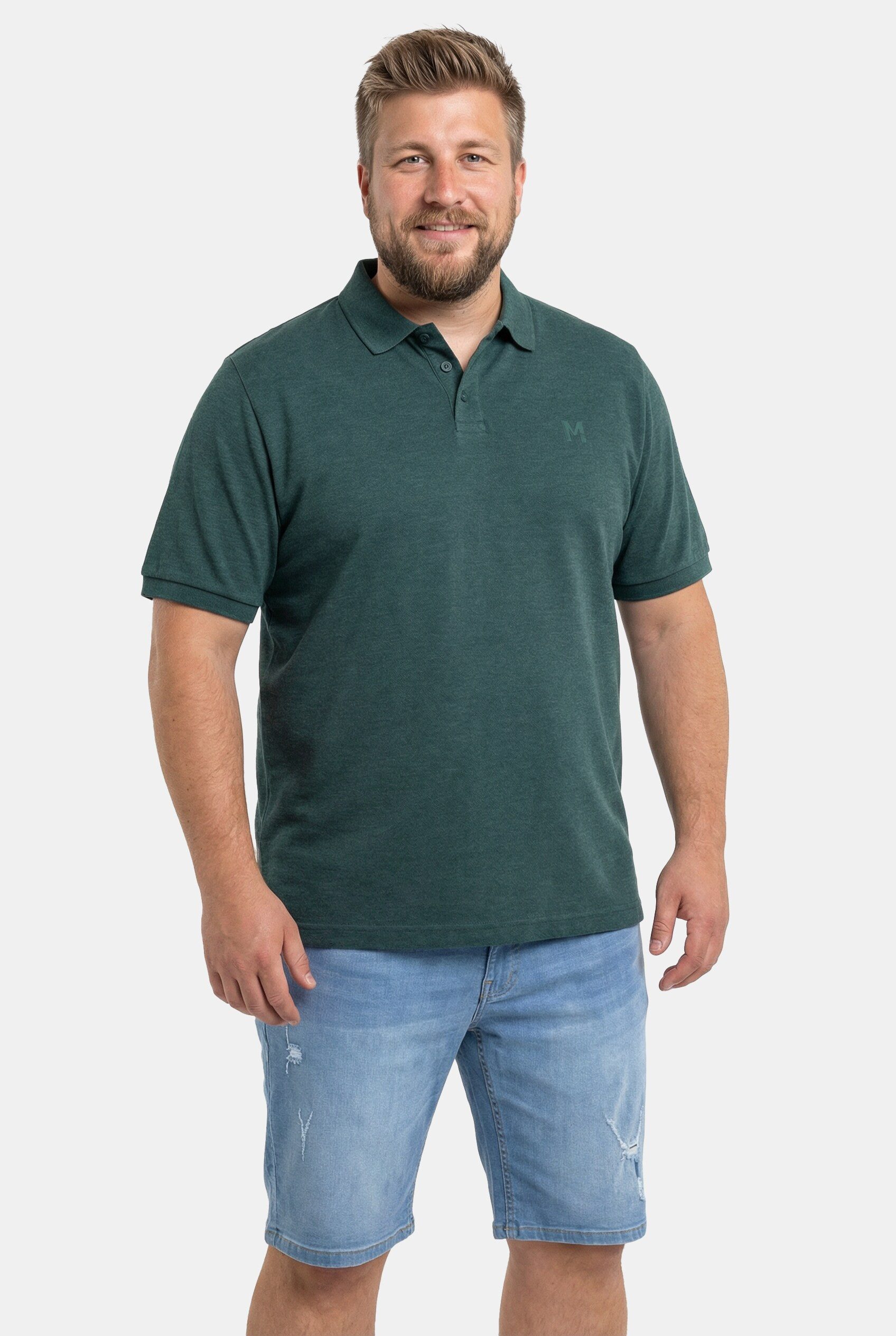 Men Plus Poloshirt Poloshirt Basic Piqué Halbarm