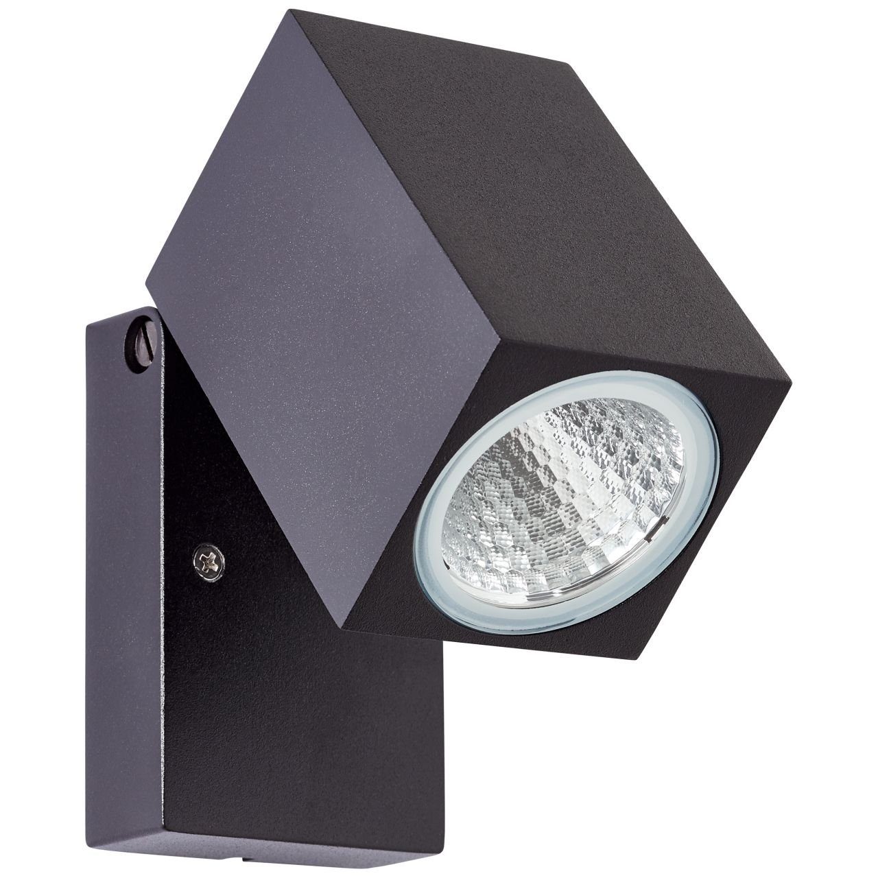 Brilliant LED Außen-Wandleuchte Burk, Burk integri LED Außenwandstrahler LED 6W LED schwarz integriert, 1x