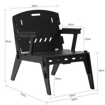 SoBuy Armlehnstuhl HFST02, Küchenstuhl Stuhl mit Rücklehne Kinderstuhl Armlehnstuhl Sessel Holz