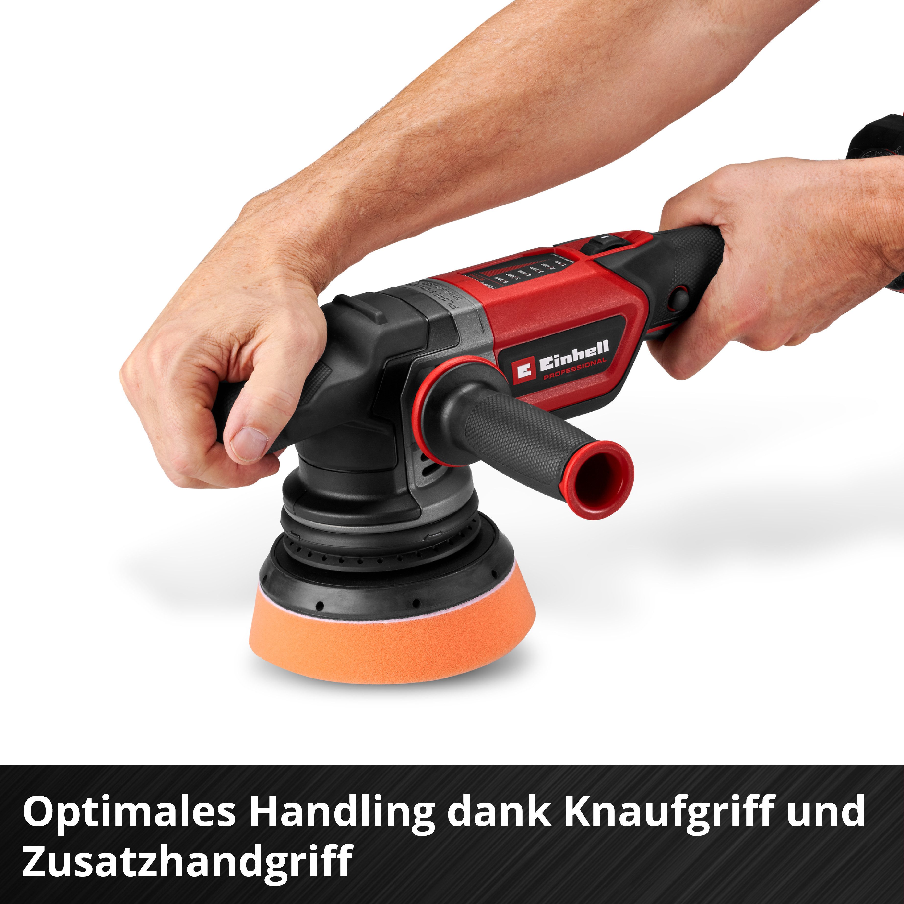 Einhell Akku-Poliermaschine CP-EP 18/125 Li BL-Solo, ohne Akku und Ladegerät – Bild 4 von 5