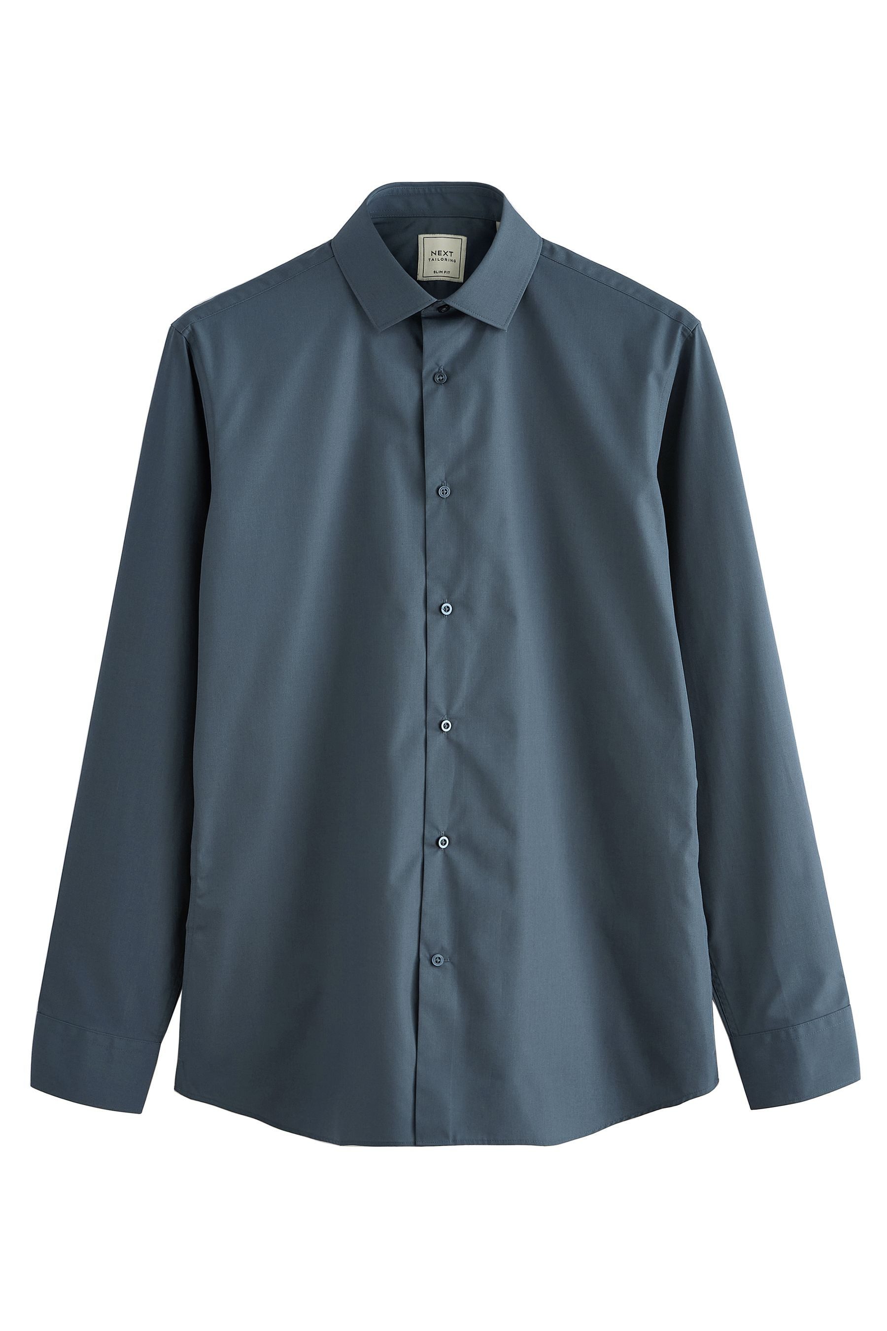 Next Langarmhemd Pflegeleichtes Slim Fit Hemd günstig online kaufen
