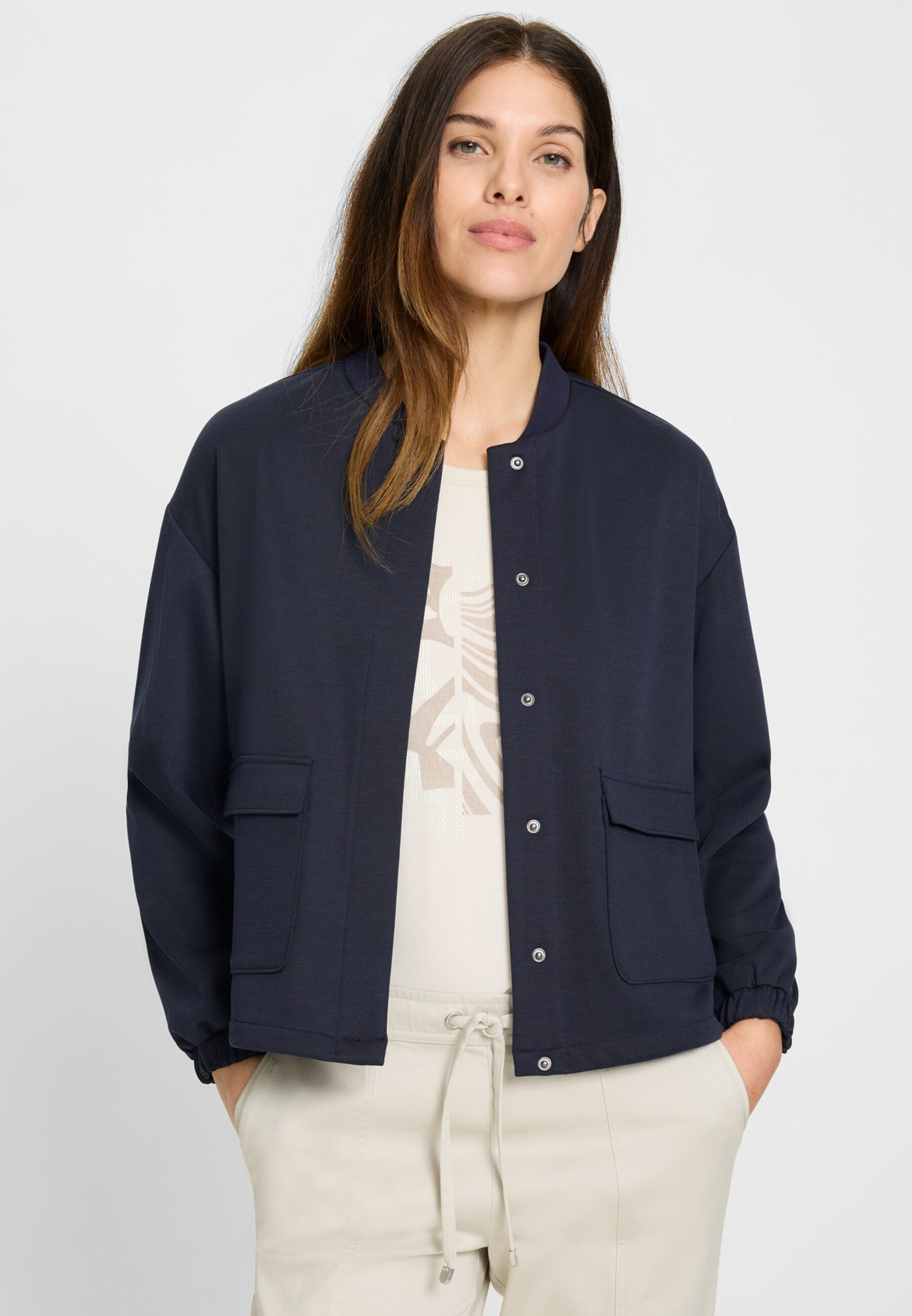 Olsen Kurzjacke mit verdeckter Knopfleiste