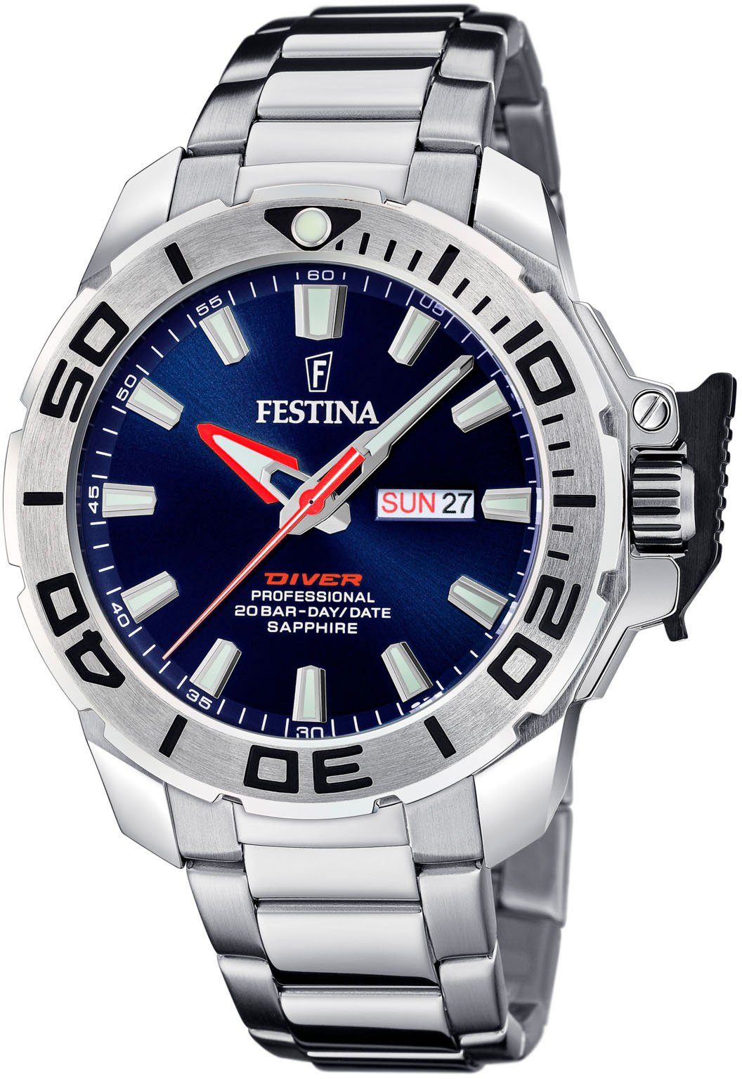 Festina Quarzuhr Diver Collection, F20665/1, ideal Wechselband), 2-tlg., Geschenk mit auch (Set, als