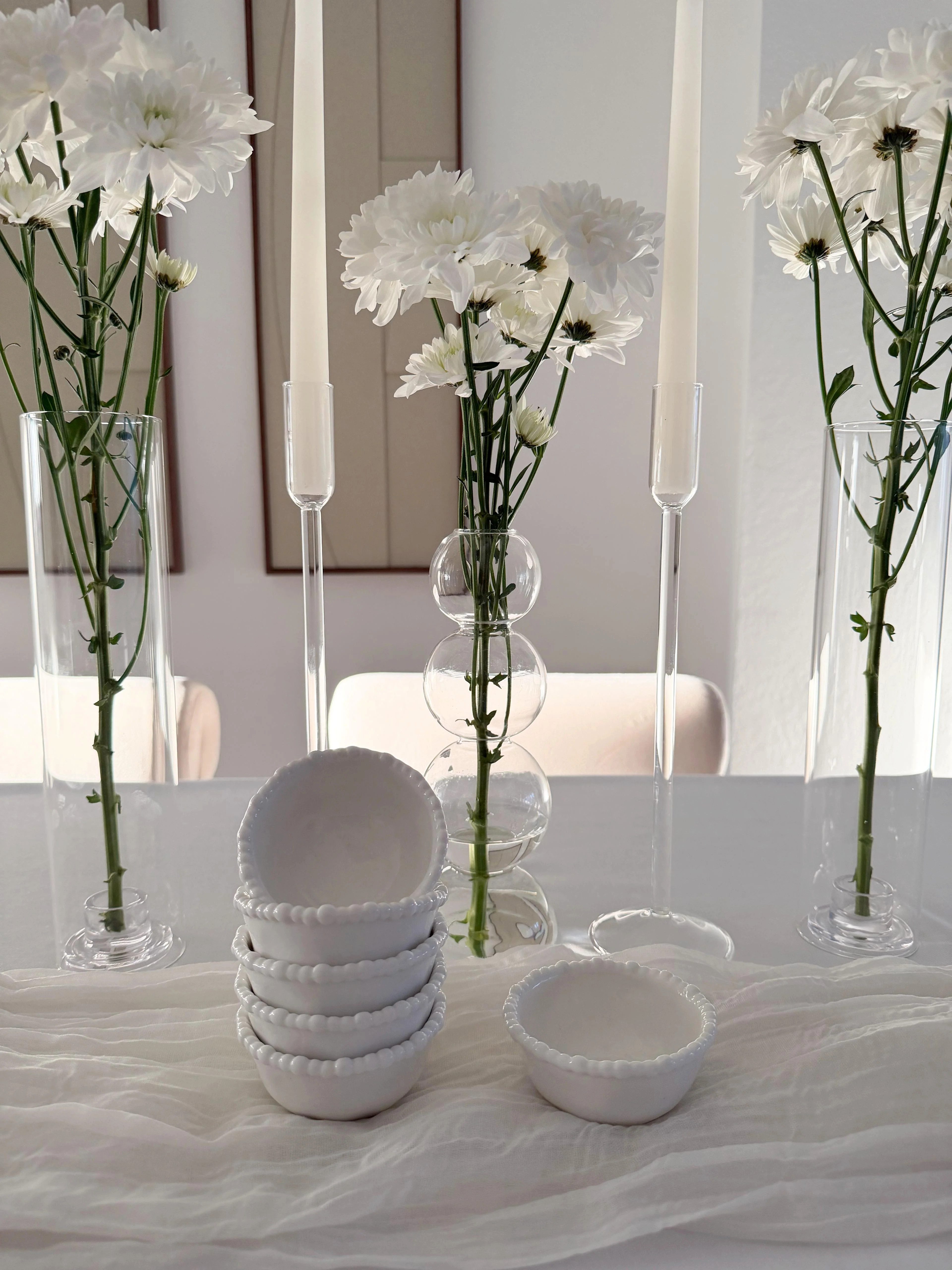 EmirtexHome Dipschale Pearly Weiss 6er Dip- Schälchen Set, (6-tlg)