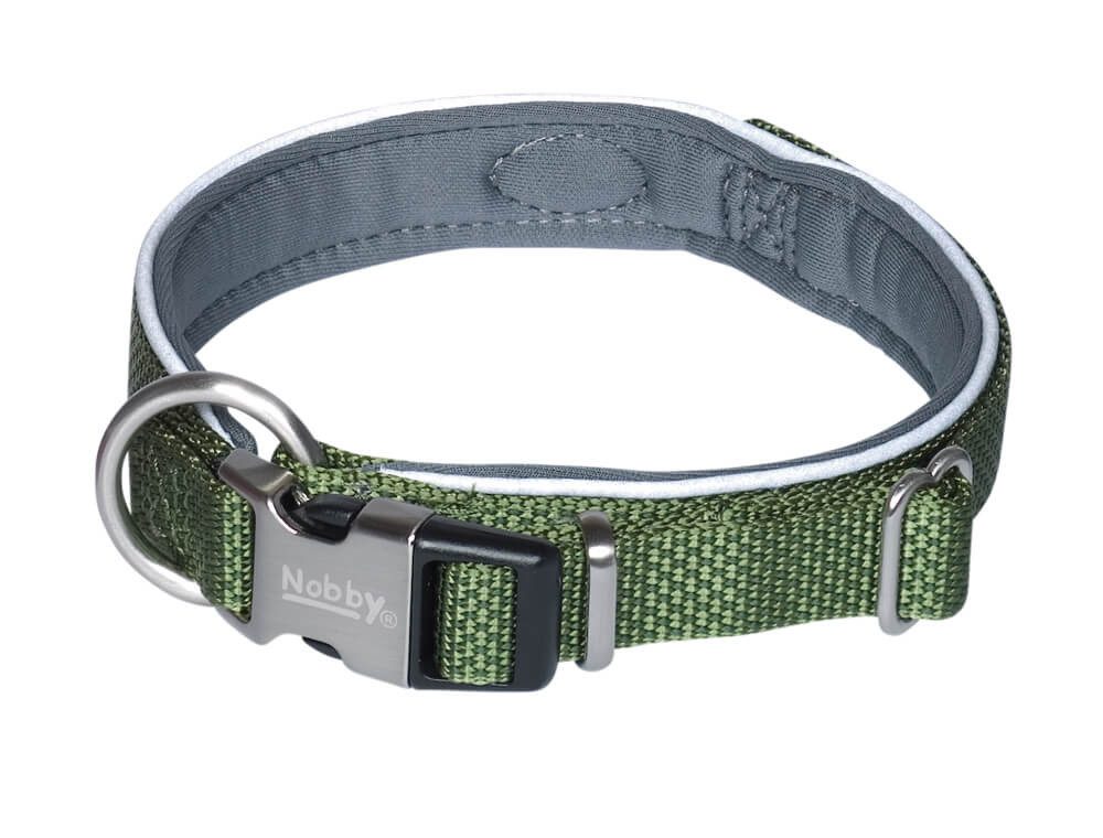 Nobby Hunde-Halsband Halsband "Classic Preno Royal", olivgrün, XS