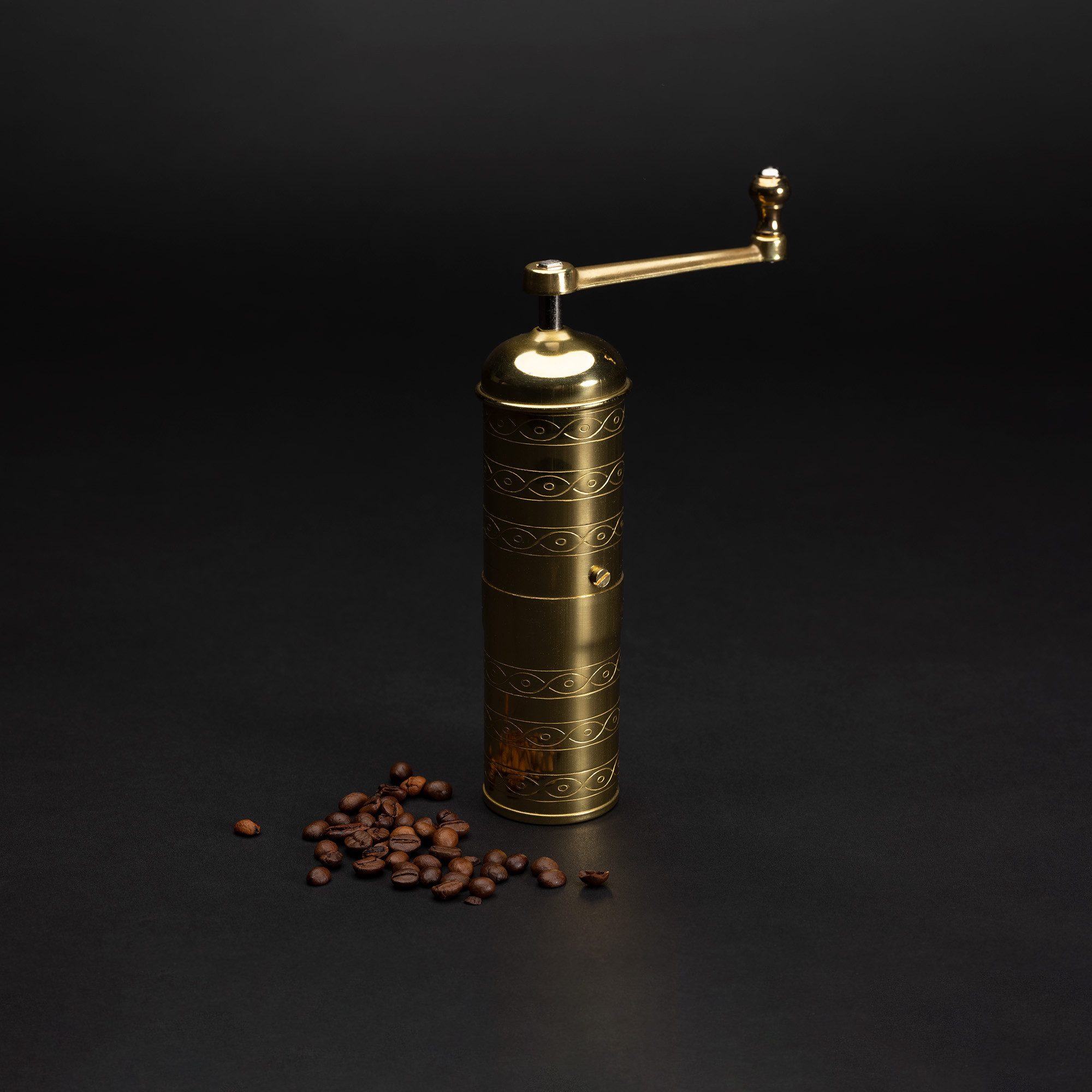 ZASSENHAUS Kaffeemühle Zassenhaus Mokkamühle HAVANNA, Messing poliert - #041002, 0 W, Kegelmahlwerk, 30 g Bohnenbehälter, Ideal für Mokka und Espresso, Auch für Reisen geeignet