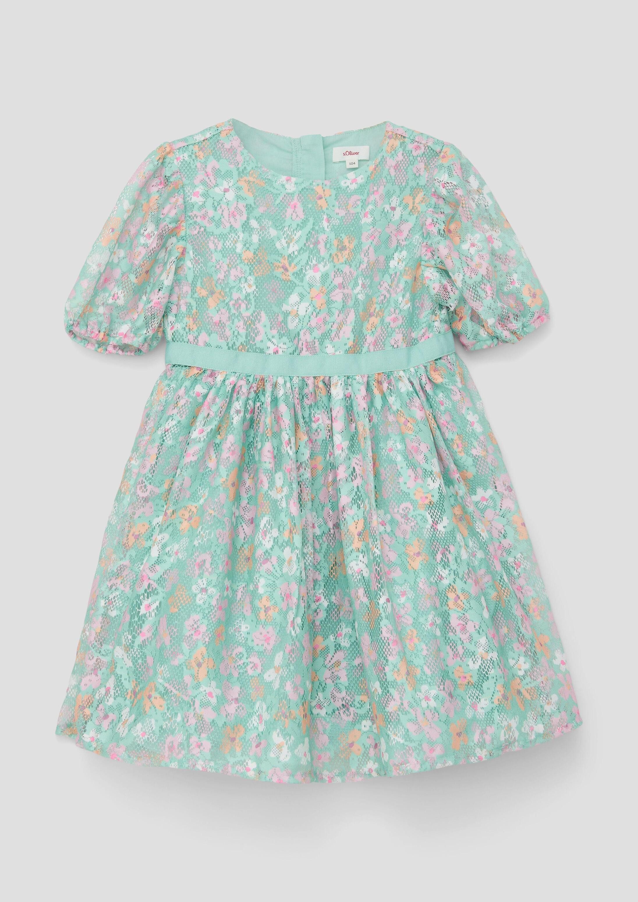 s.Oliver Minikleid Kleid Festliches Spitzenkleid mit Unterrock