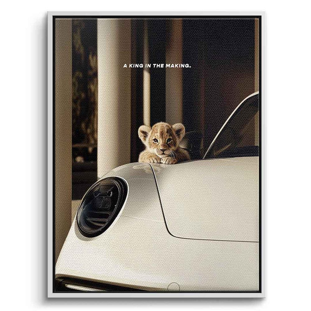 DOTCOMCANVAS® Leinwandbild Future King, Leinwandbild Future King Motivation Wandbild Kunstdruck