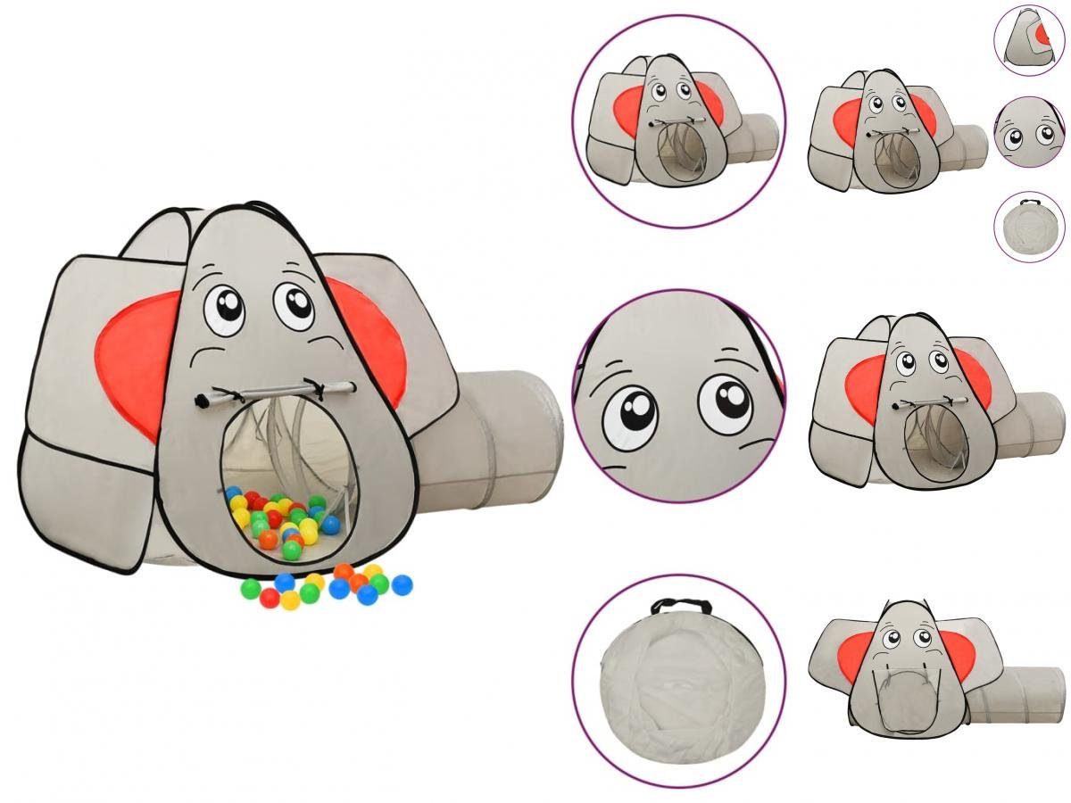 vidaXL Spielzelt Spielzelt in Elefanten-Form mit 250 Bällen Grau 174x86x101 cm