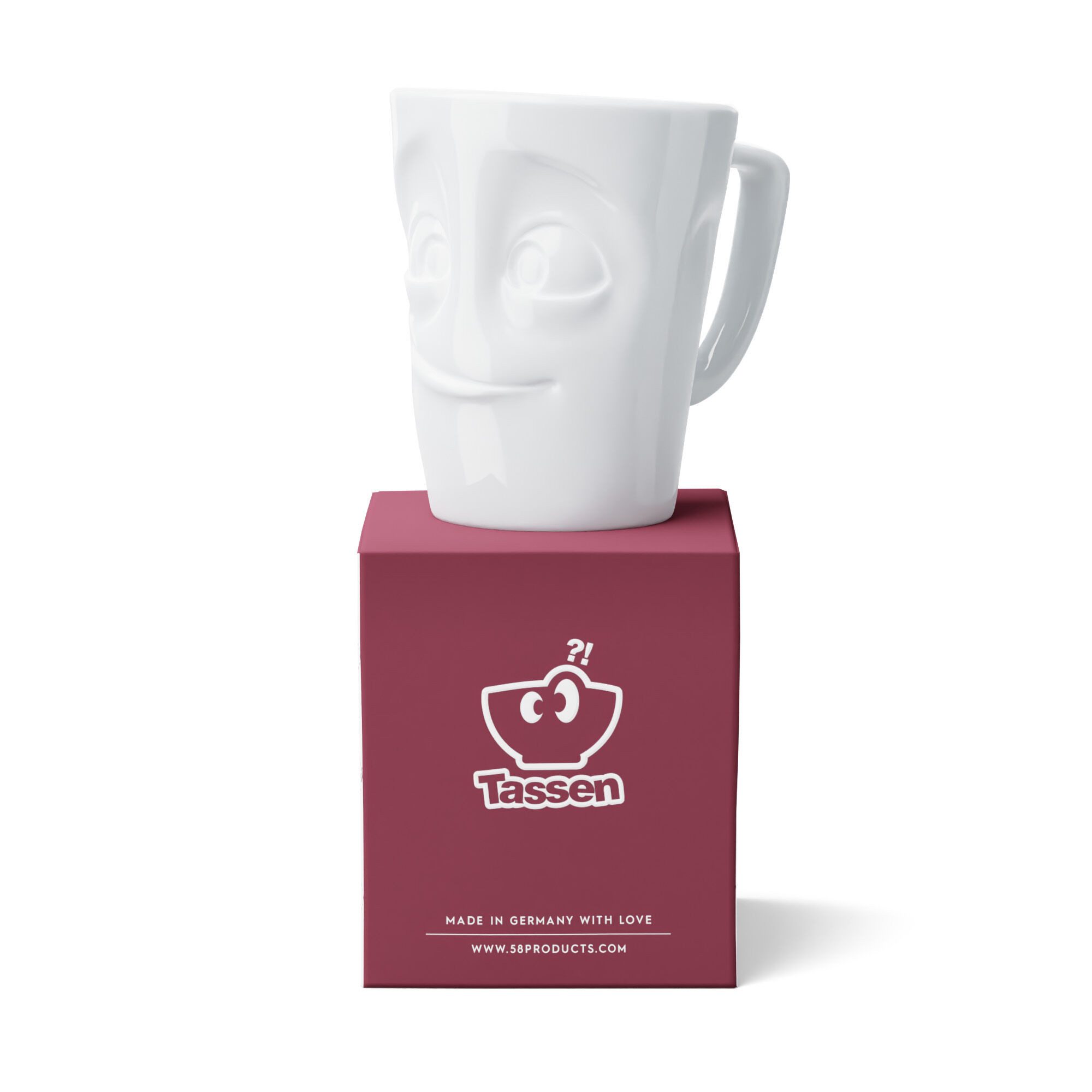 FIFTYEIGHT PRODUCTS Becher Maximug Henkelbecher Bereit - 500 ml, Hartporzellan Hotelqualität, spülmaschinenfest und mikrowellengeeignet, 100% Made in Germany
