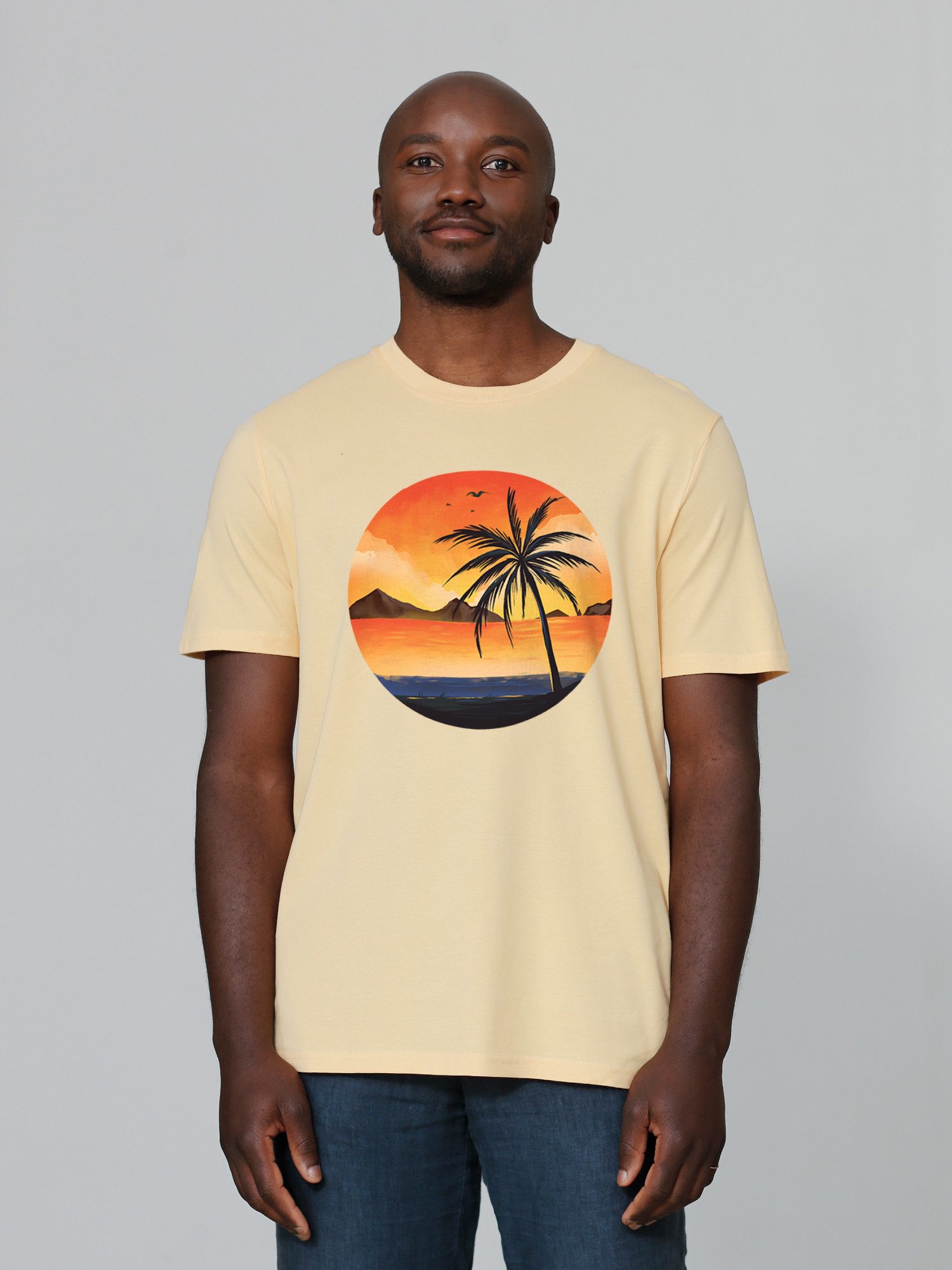 wat? Apparel T-Shirt Sunset on palm beach