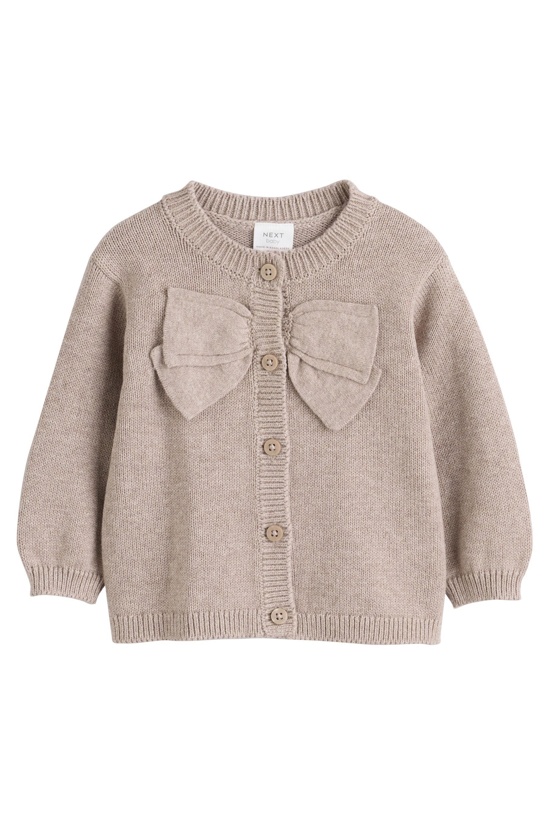 Next Strickjacke Baby Strickjacke mit Schleife (1-tlg)