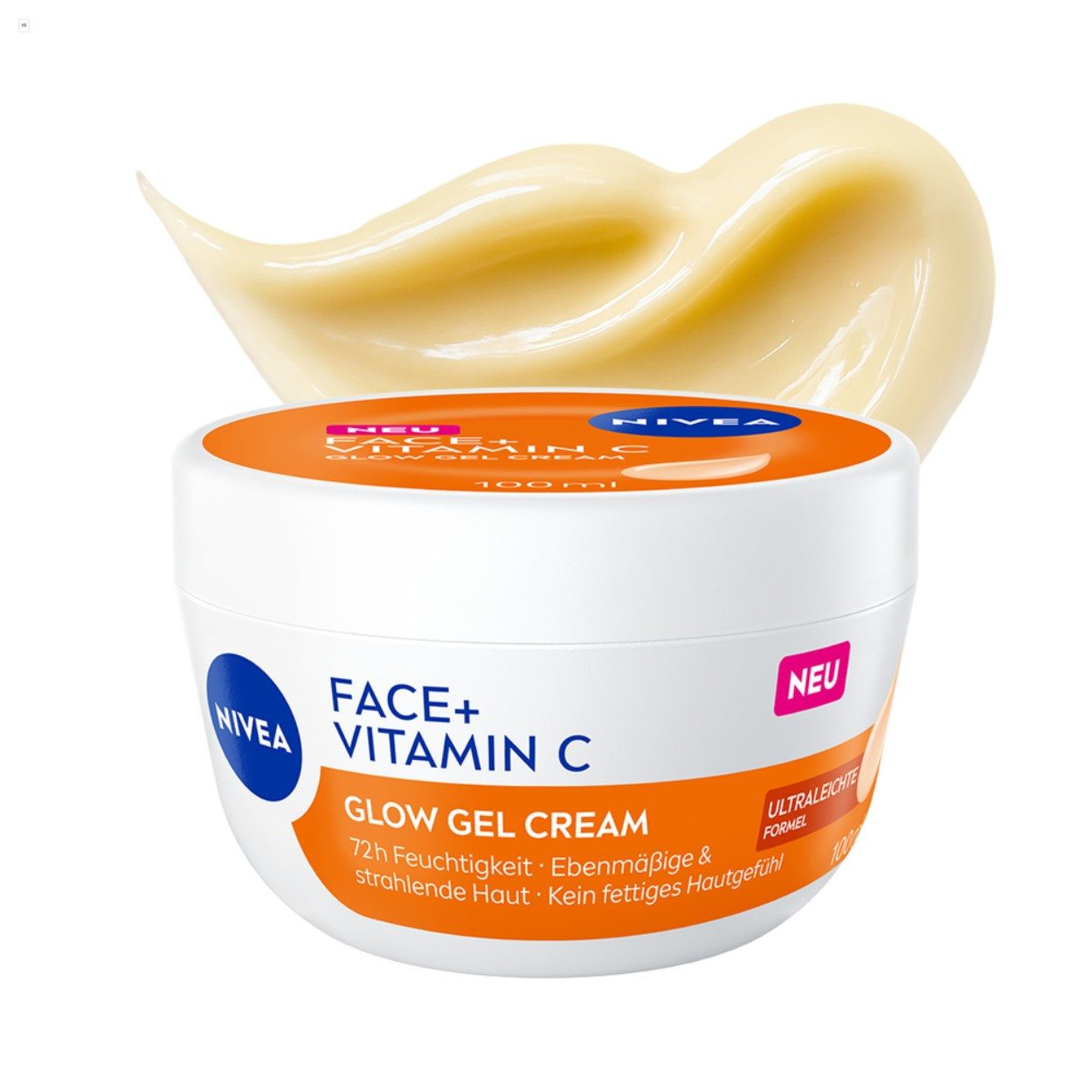 Nivea Gesichtspflege FACE+ Vitamin C Glow Cream 3 x 100 ml Set, 3-tlg., Sofort frisches & belebtes Hautgefühl – Bild 2 von 5