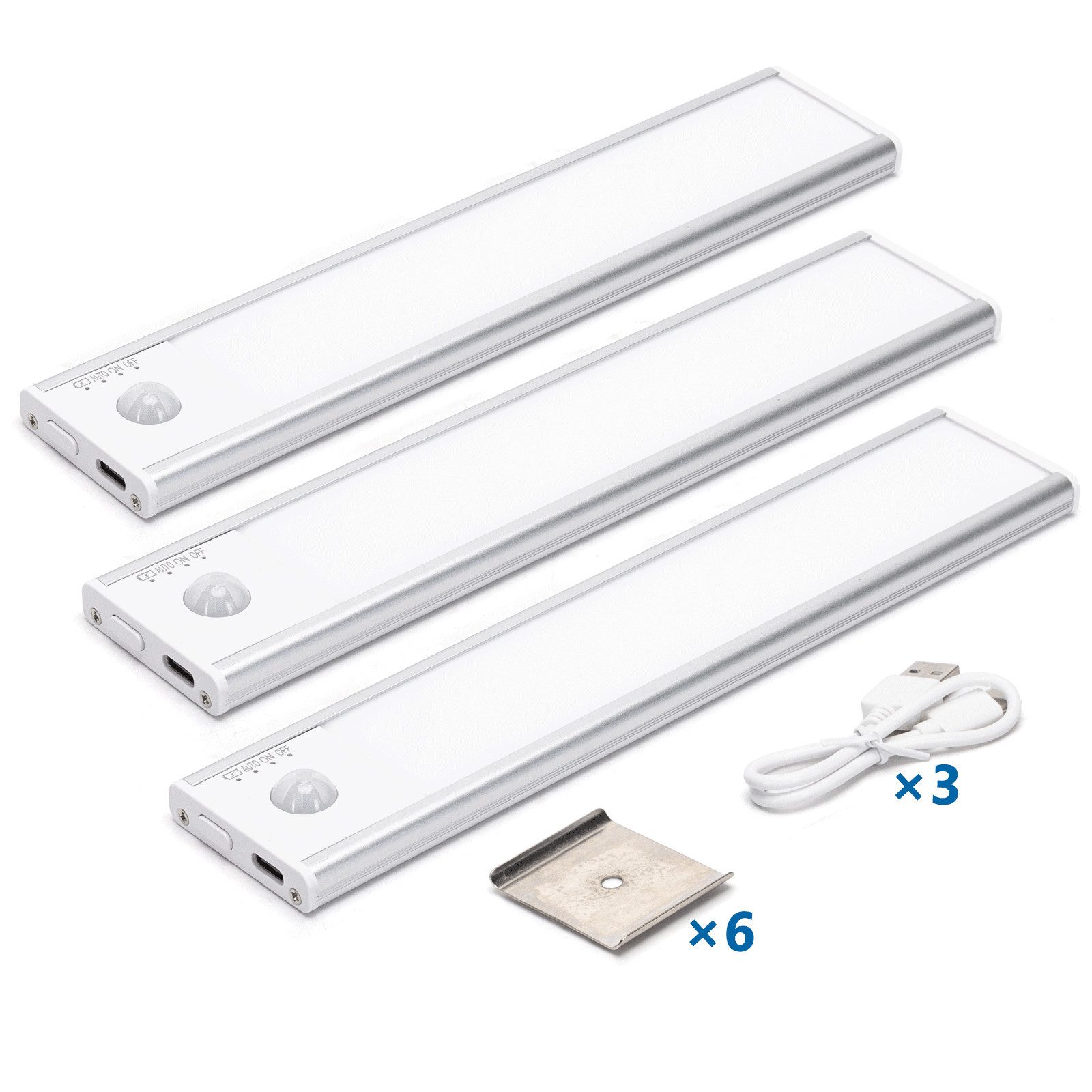 Aigostar LED Unterbauleuchte mit Bewegungsmelder Magnetische Schrankbeleuchtung 20.4cm