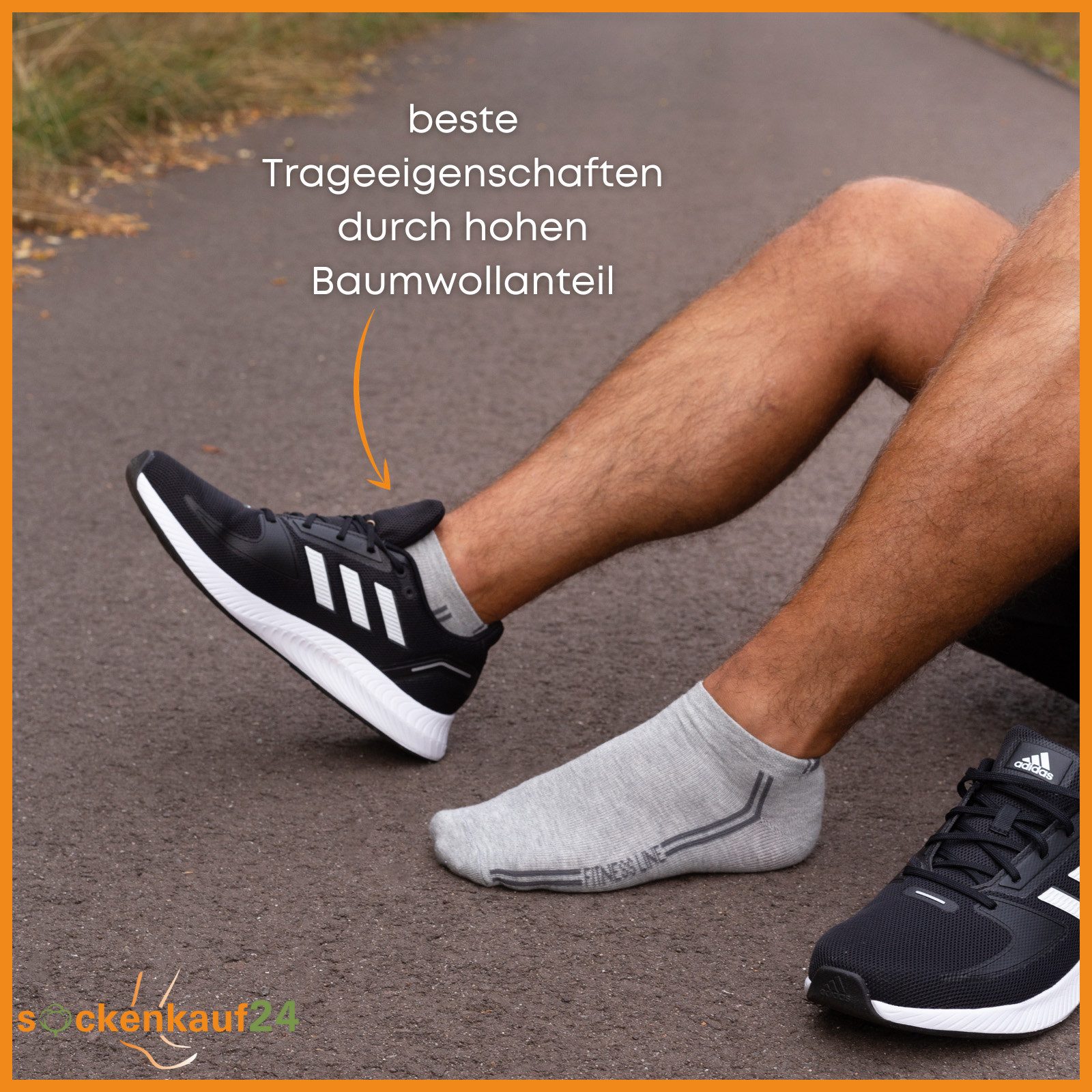 sockenkauf24 Sneakersocken 8, 12 oder 20 Paar Sneaker Socken SPORT (8-Paar) Socken Damen & Herren Sportsocken - WP