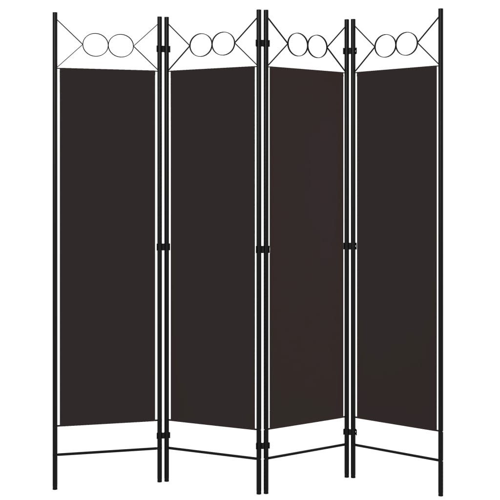 vidaXL Raumteiler 4-tlg. Raumteiler Braun 160 günstig online kaufen