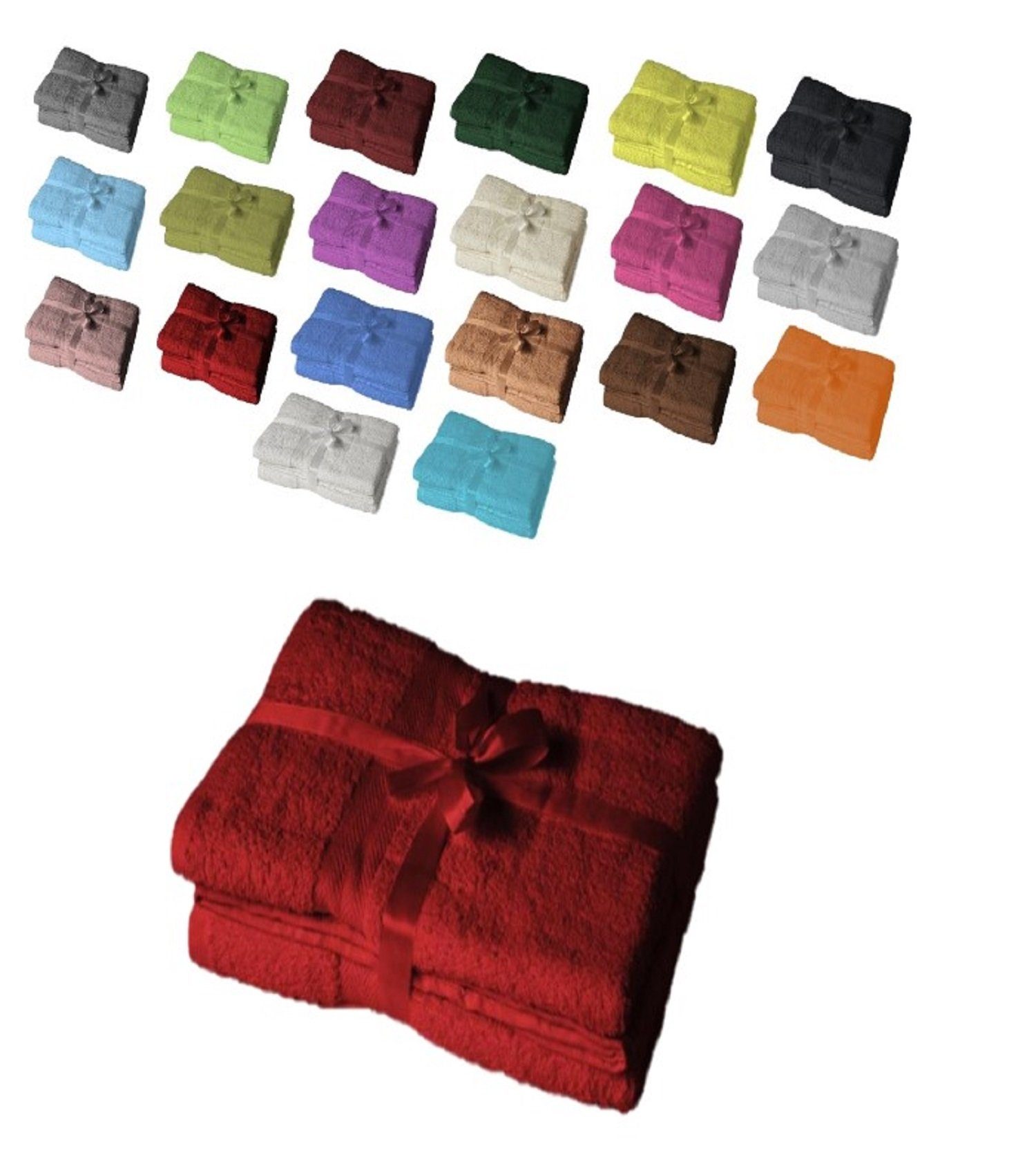 EXKLUSIV HEIMTEXTIL Handtuch Handtuchserie im Set mit Schleife Marke, Frottier (2-St), mit Bordüre